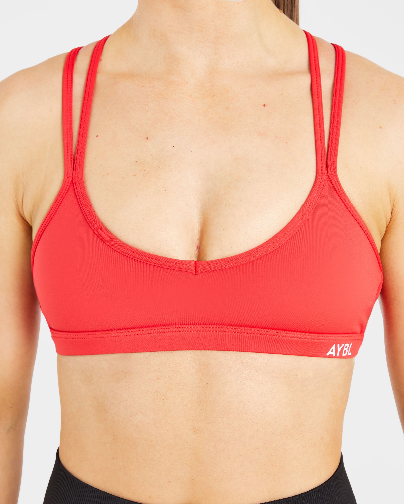 Essential Strappy Sports Bra - True Red