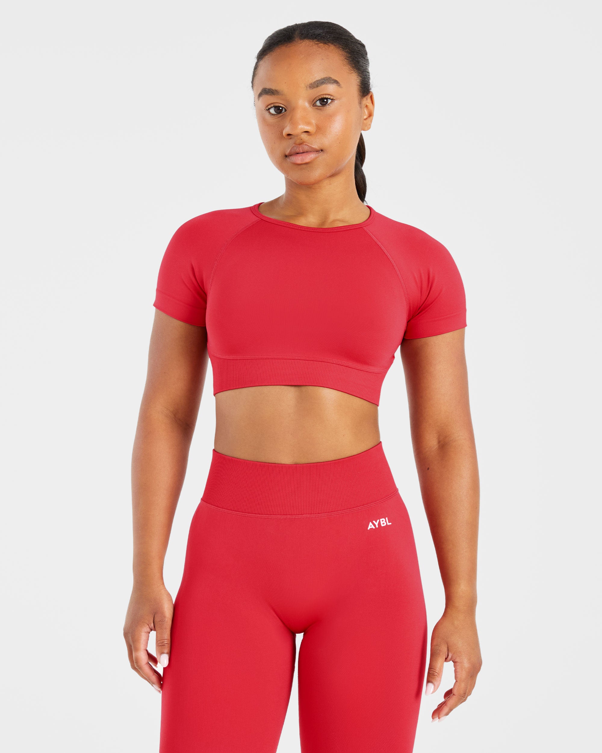 Adapt Seamless Crop Top - Salsa Red