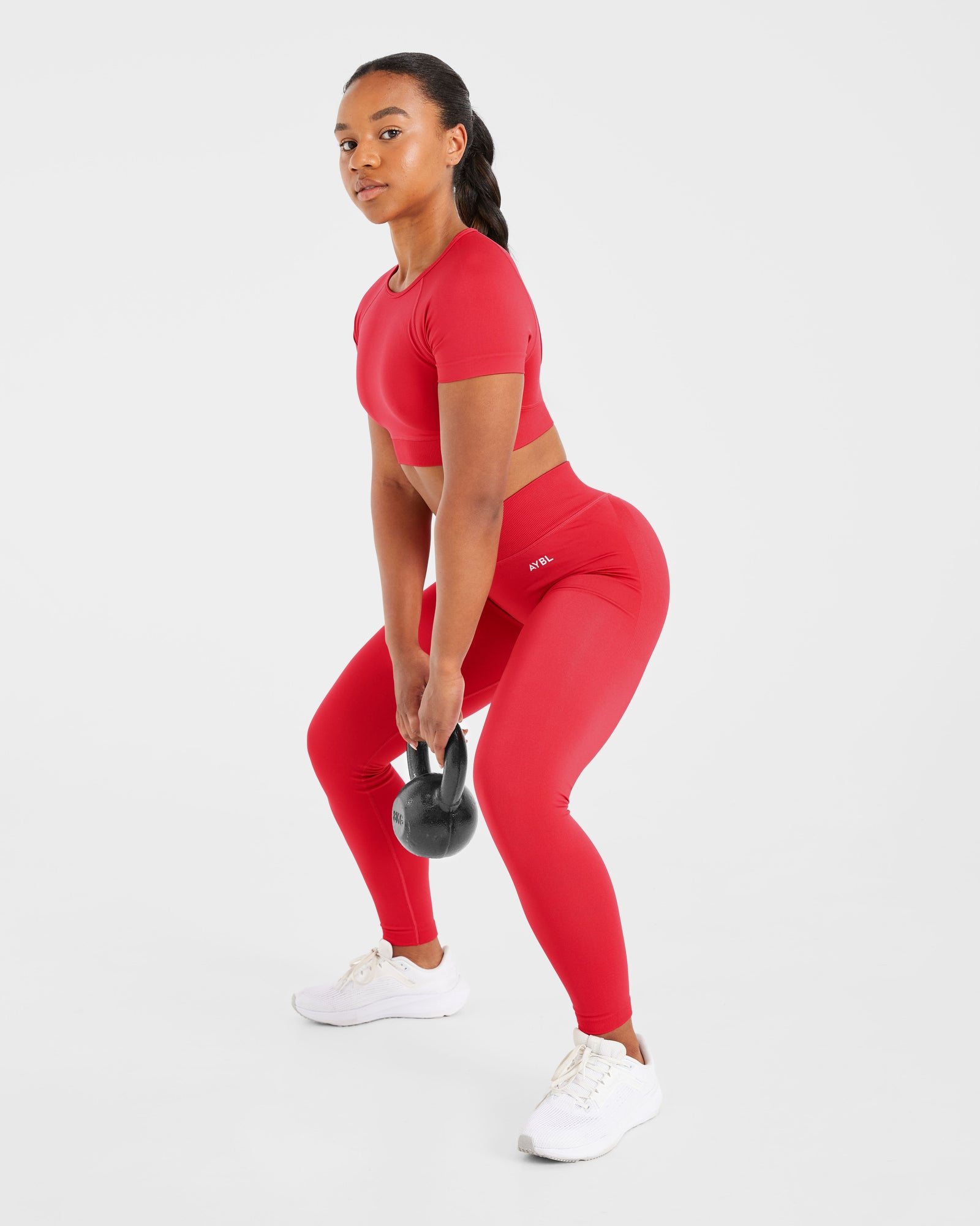 Adapt Seamless Crop Top - Salsa Red