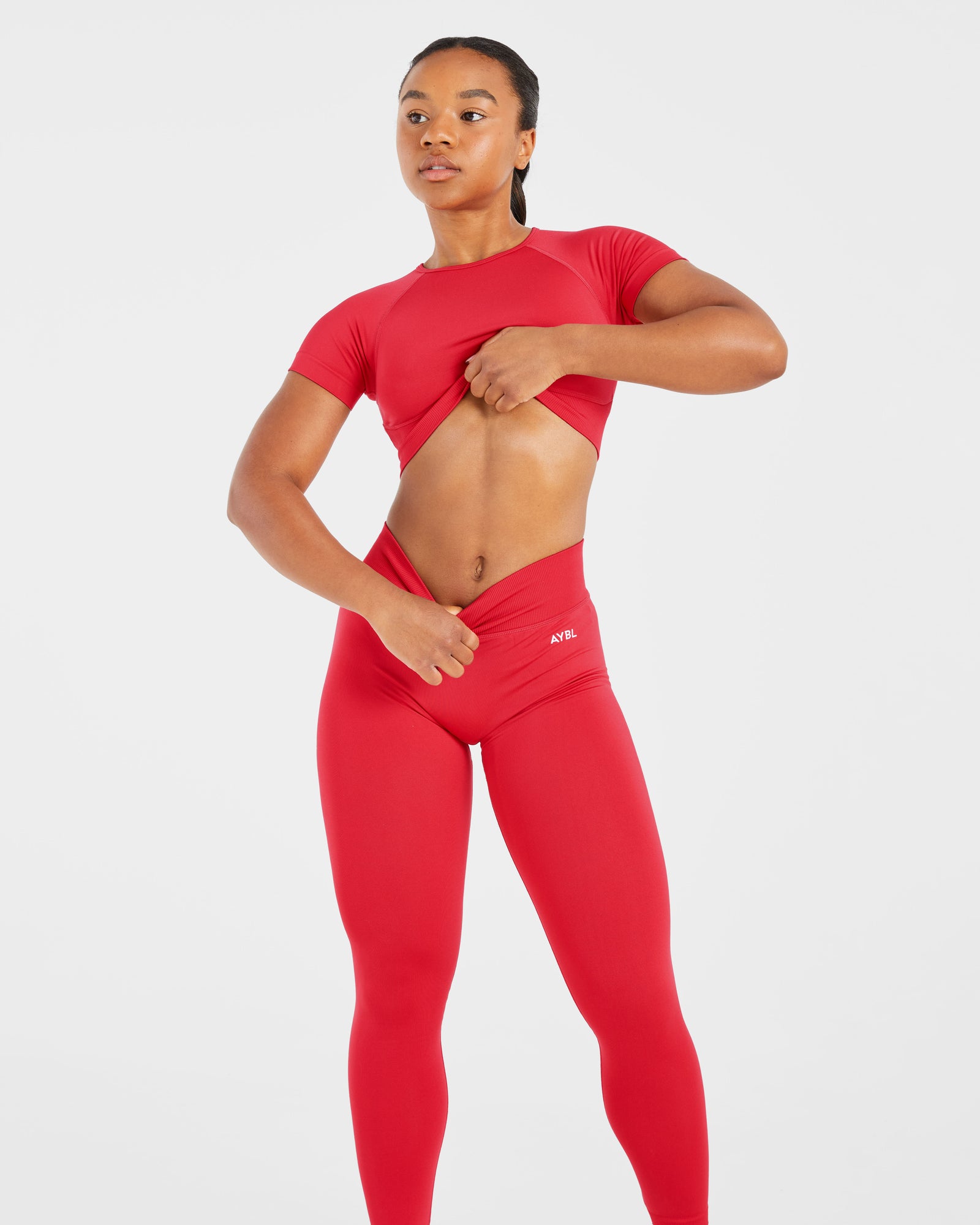 Adapt Seamless Crop Top - Salsa Red