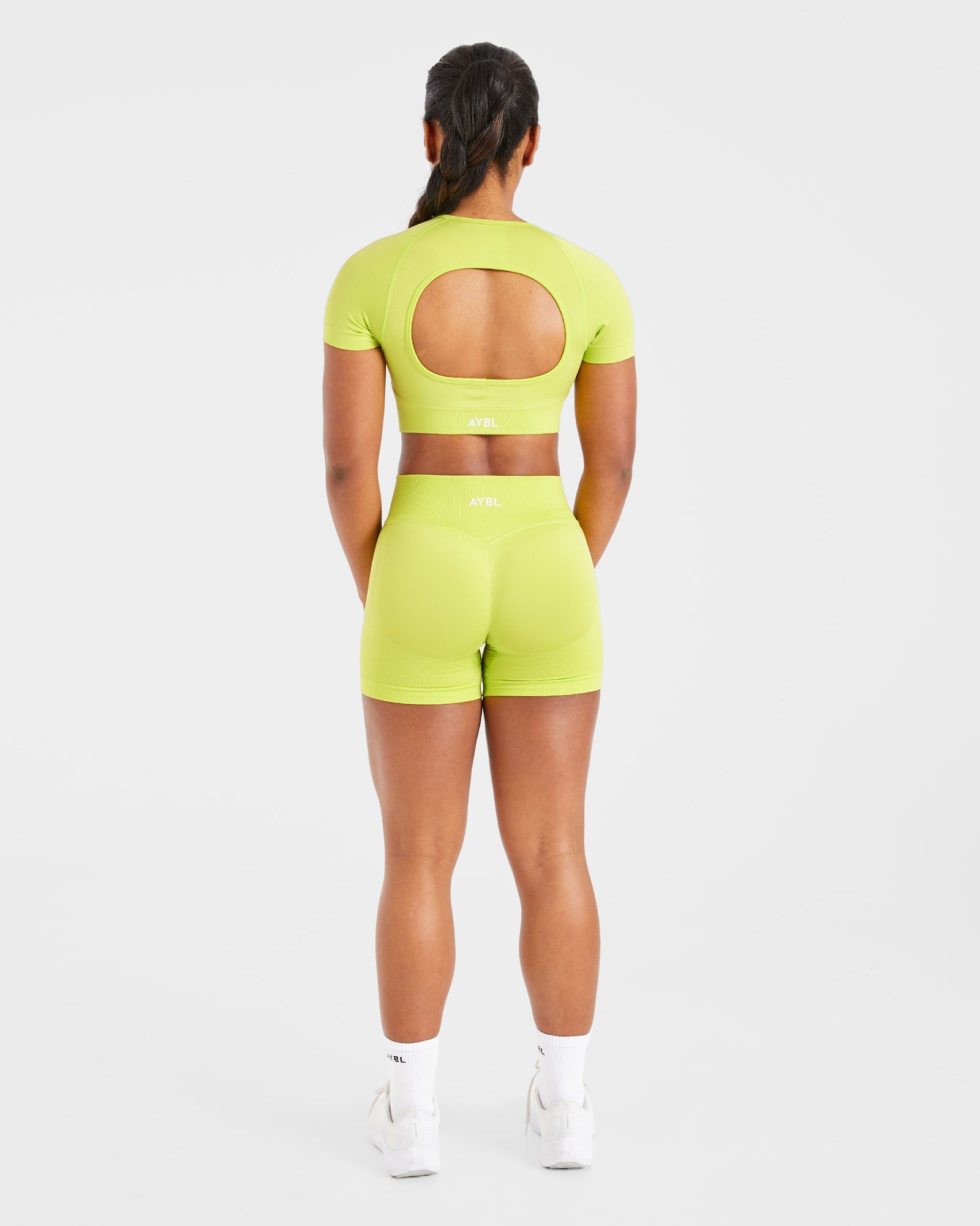 Adapt Seamless Crop Top - Lime Green