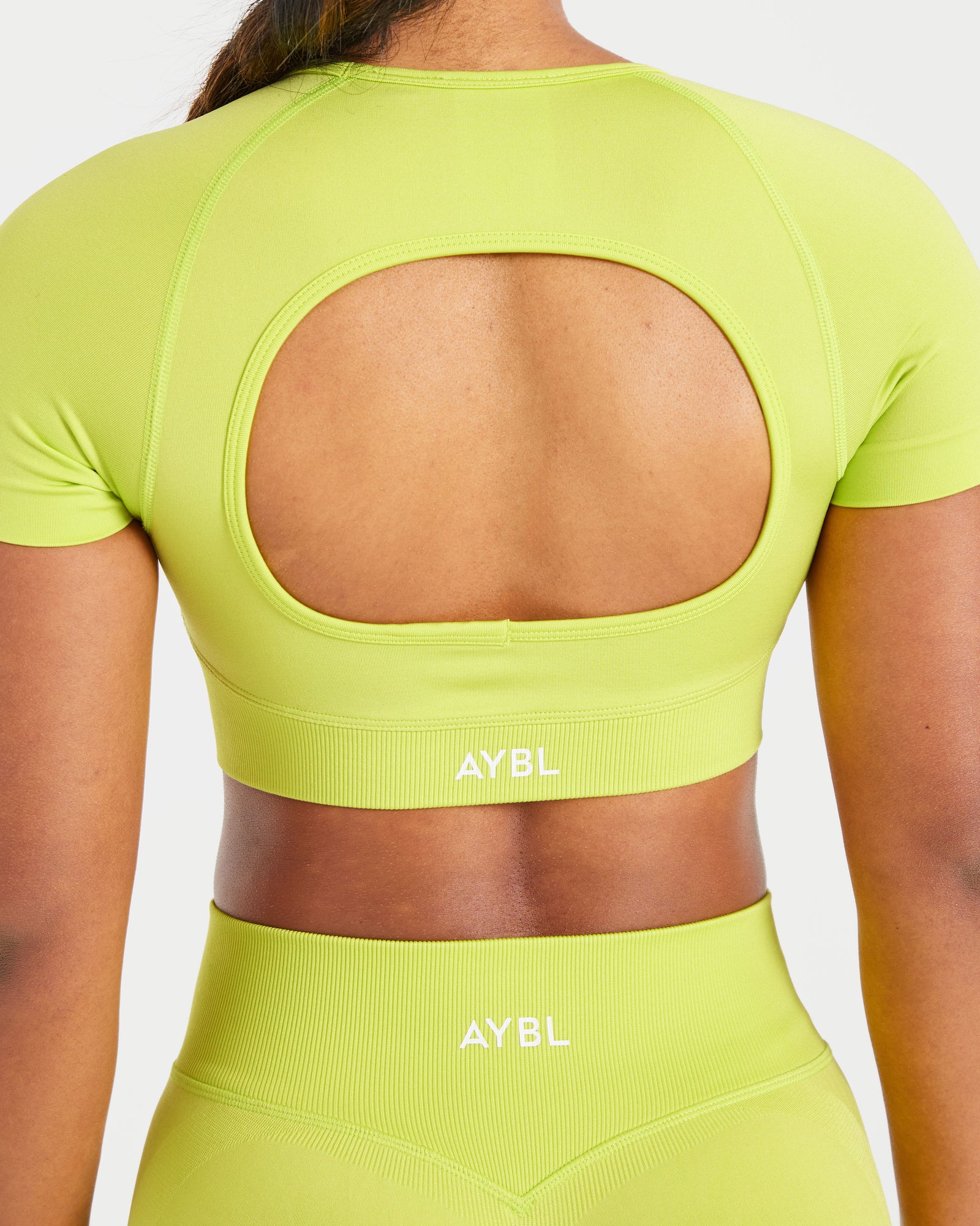 Adapt Seamless Crop Top - Lime Green