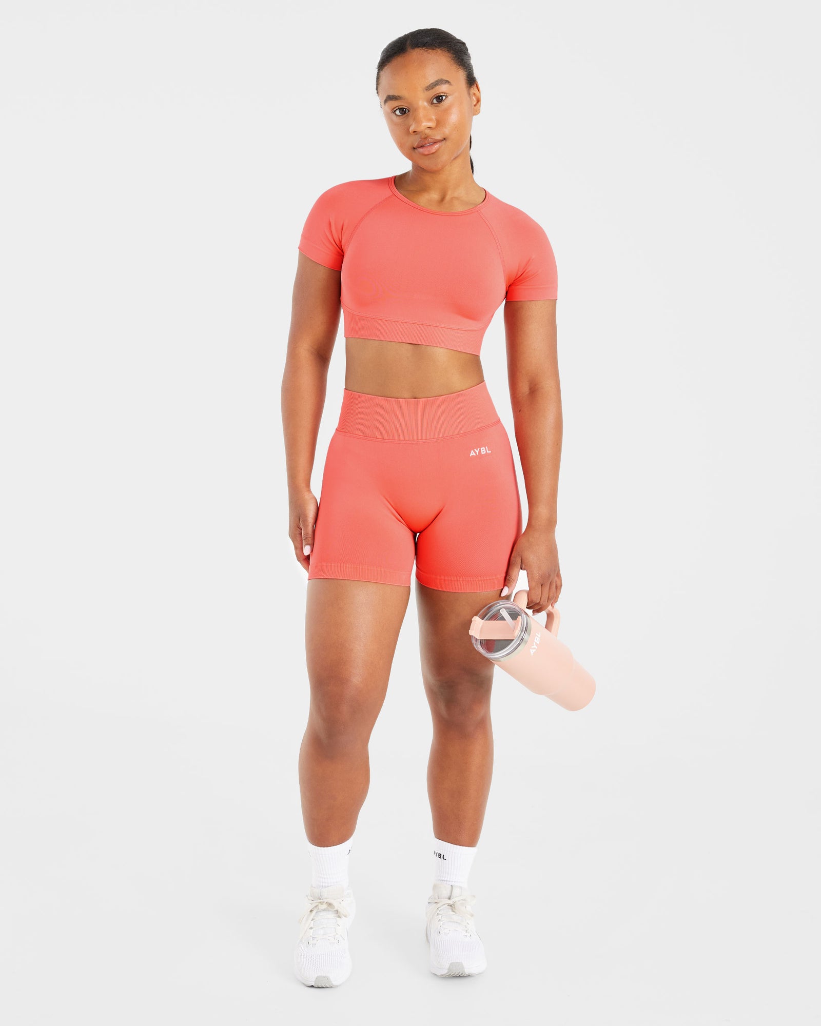 Adapt Seamless Crop Top - Summer Peach