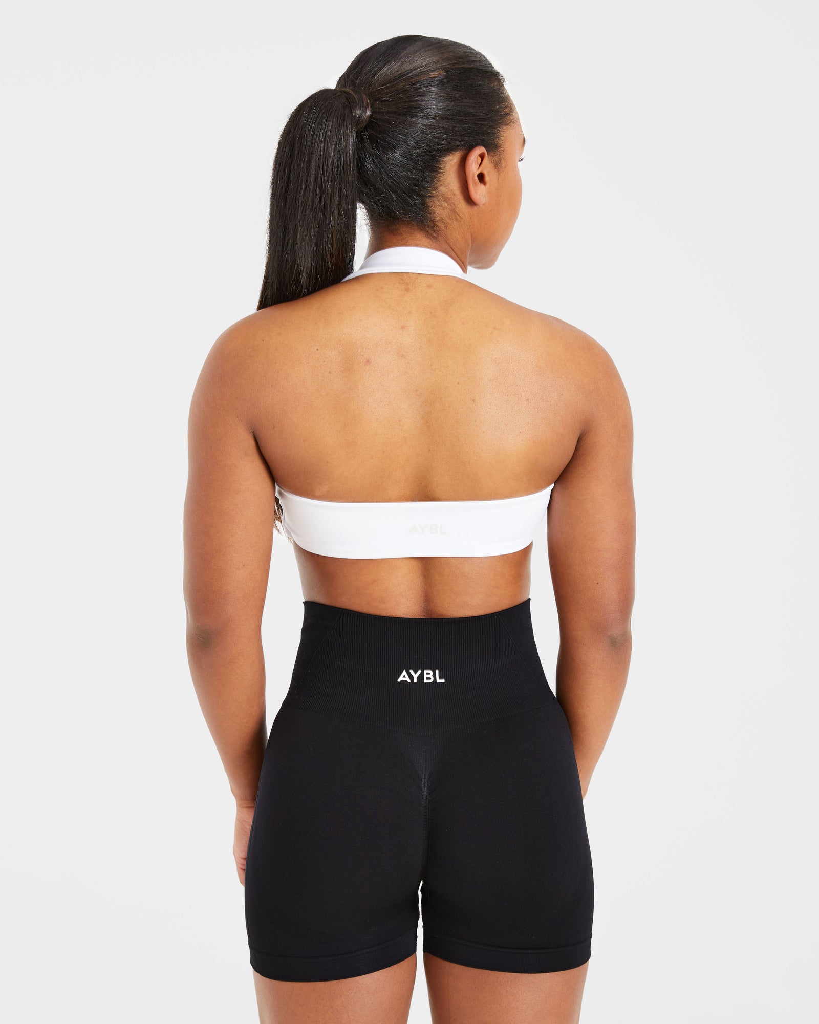 Essential Halterneck Sports Bra - White