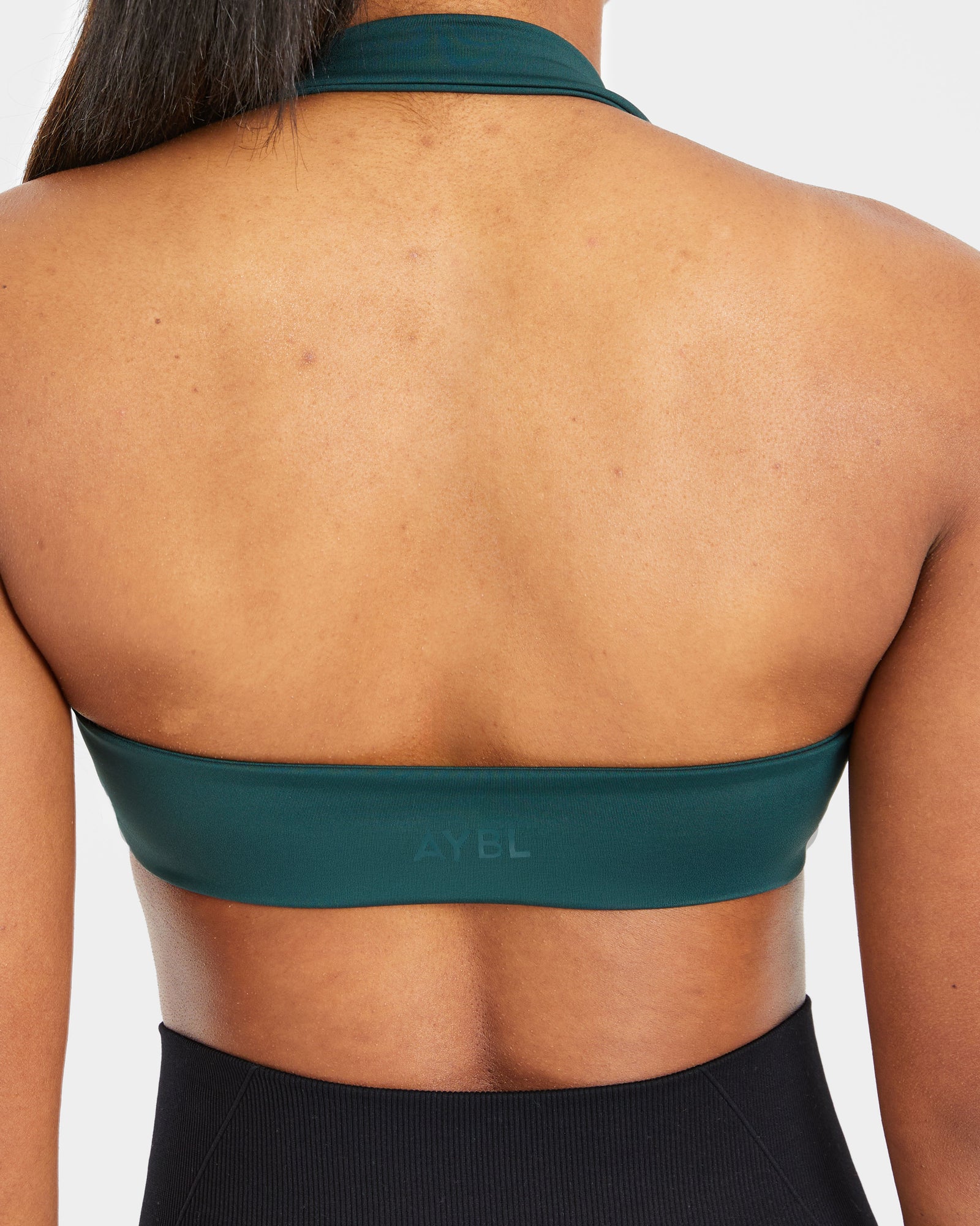 Essential Halterneck Sports Bra - Deep Green