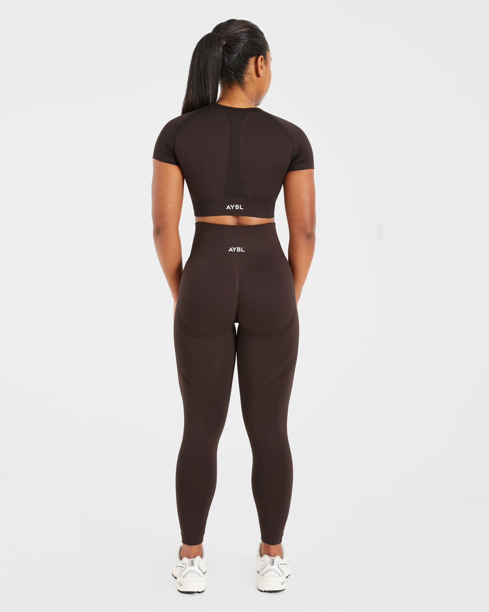 Empower Seamless Crop Top - Cocoa Brown