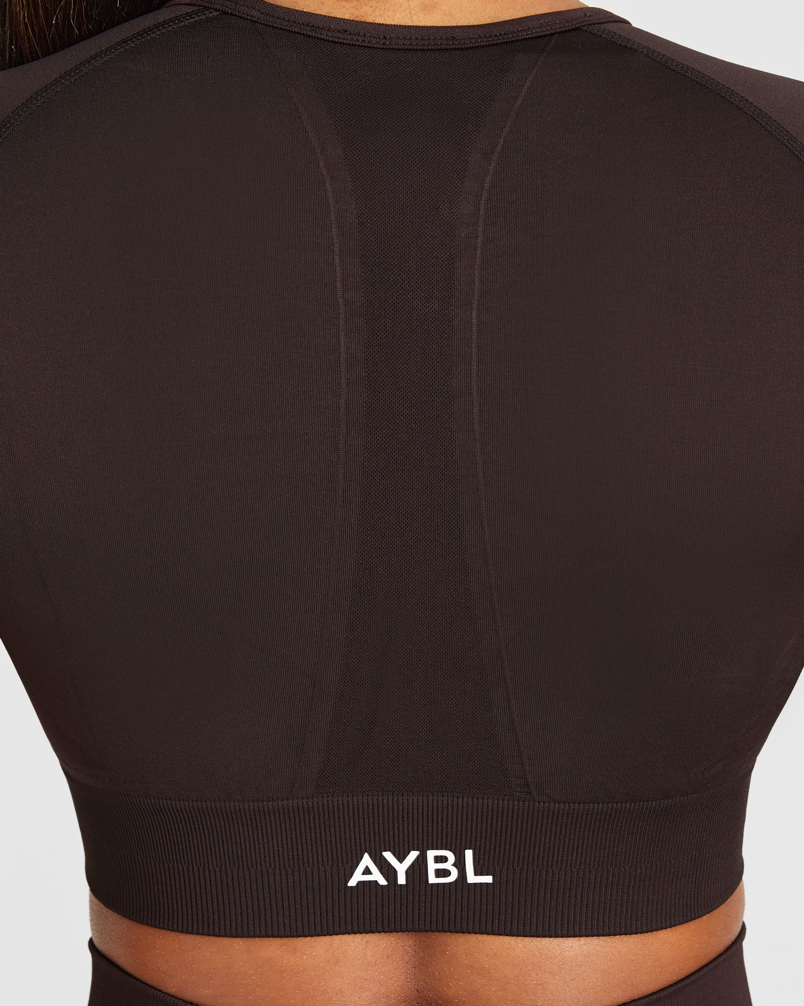 Empower Seamless Crop Top - Cocoa Brown