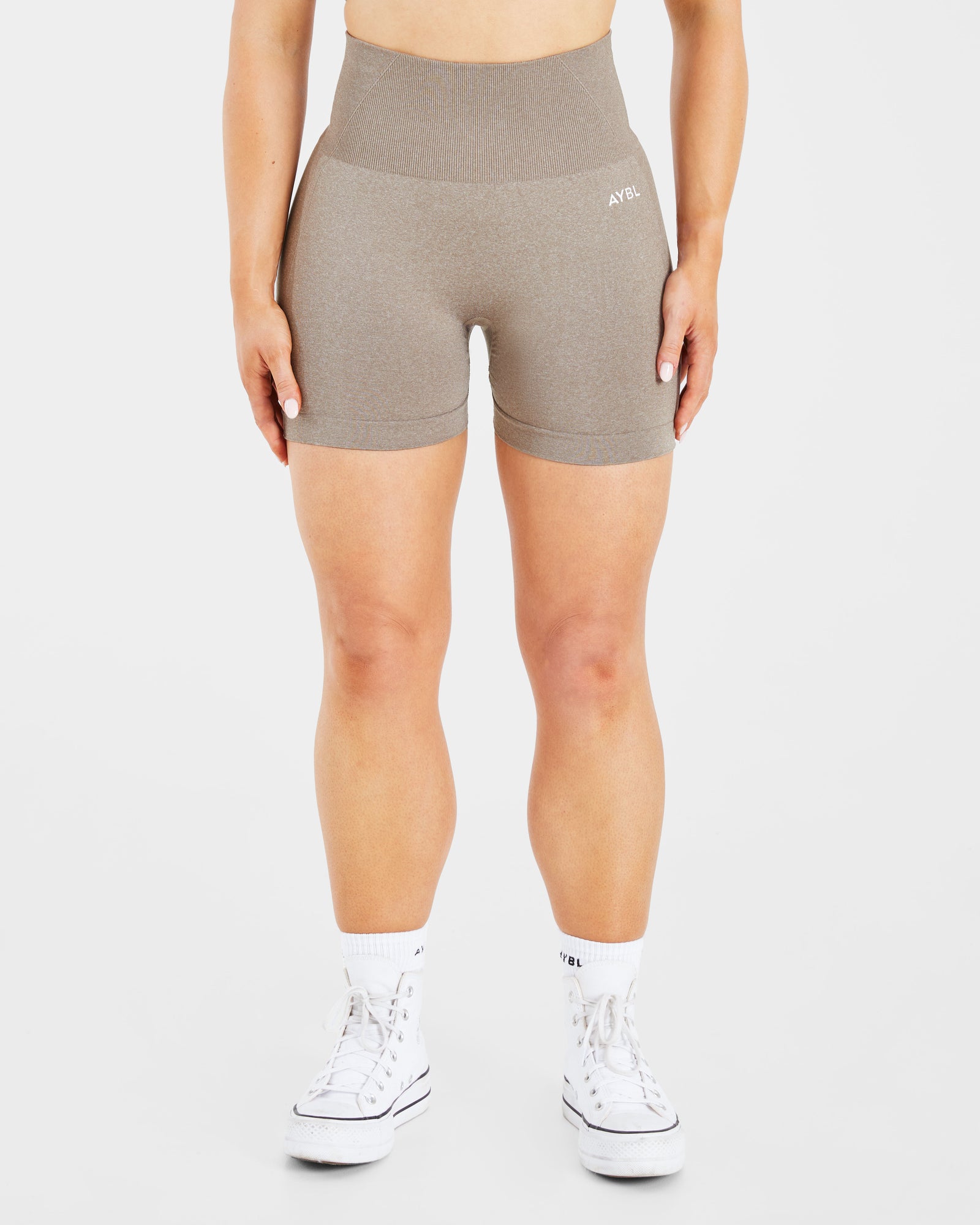 Empower Seamless Shorts - Taupe Marl