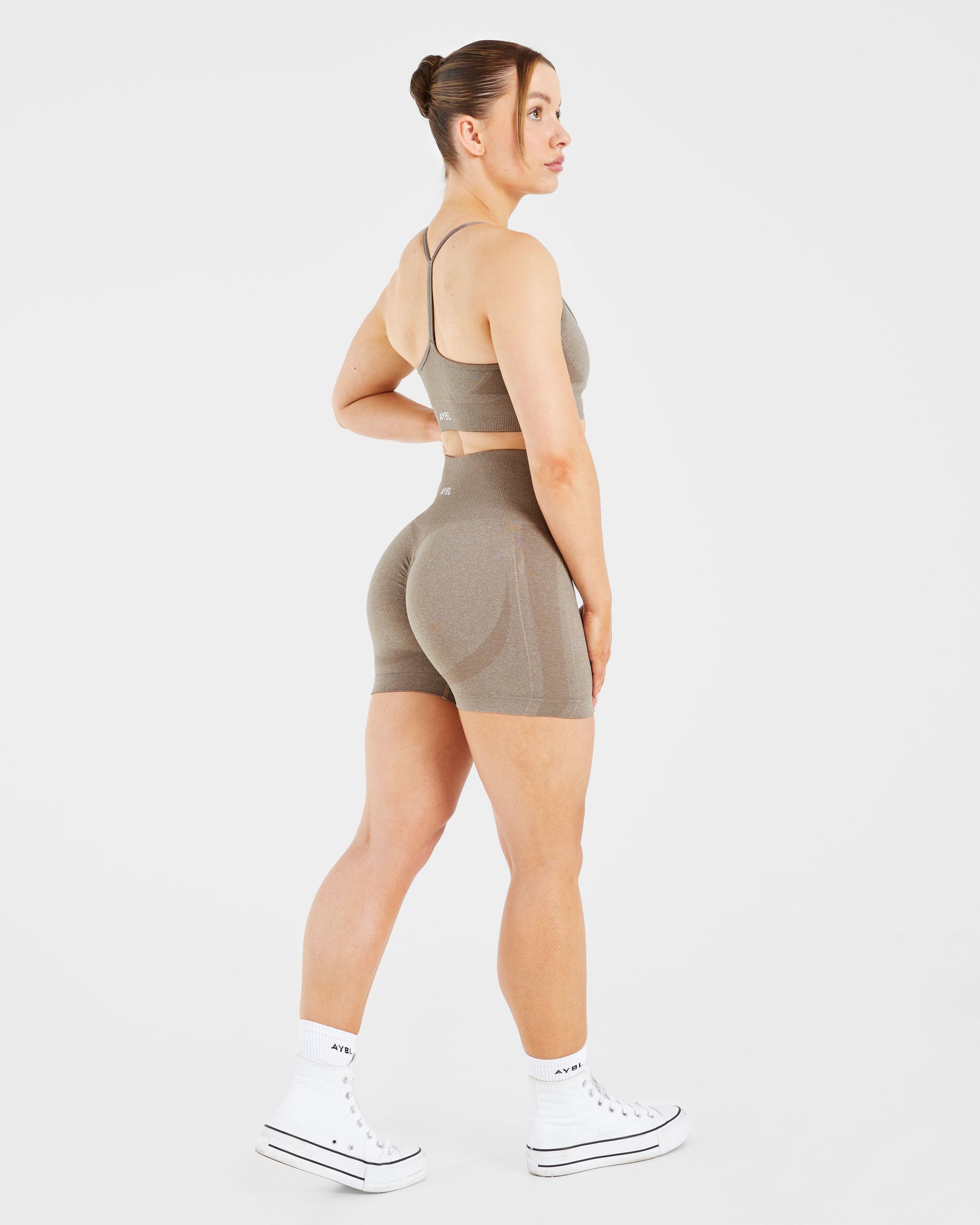 Empower Seamless Shorts - Taupe Marl