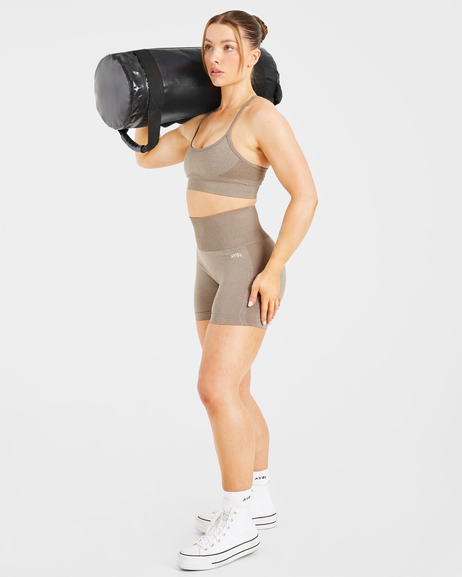 Empower Seamless Shorts - Taupe Marl