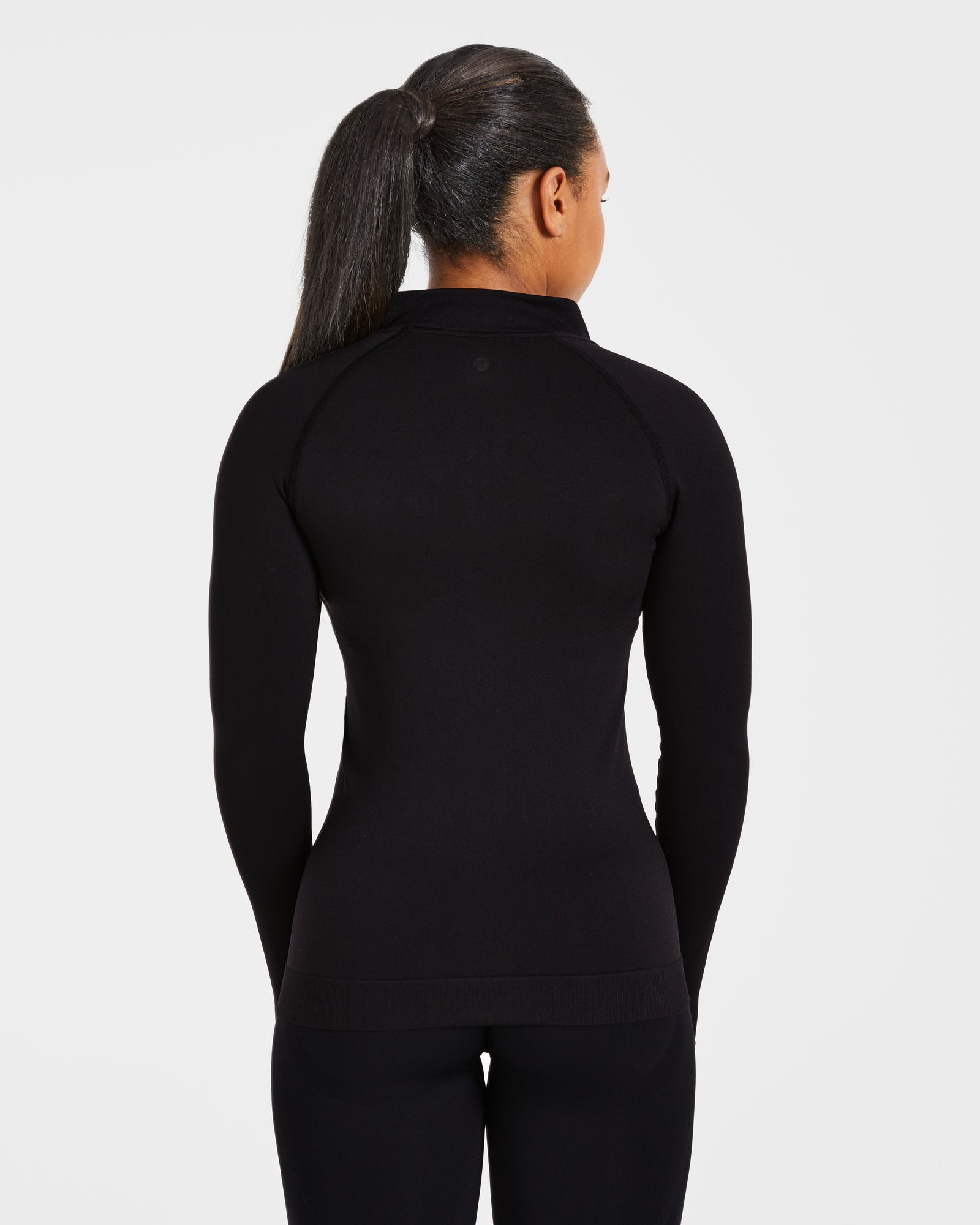 Essential Seamless Zip Jacket - Black
