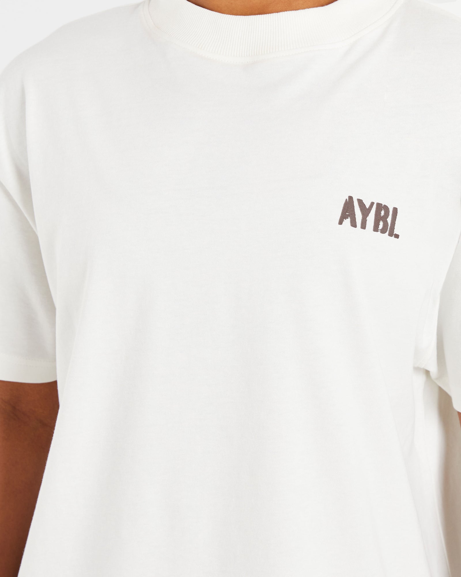 Athletics Strength Club Oversized T Shirt - Off White/Brown