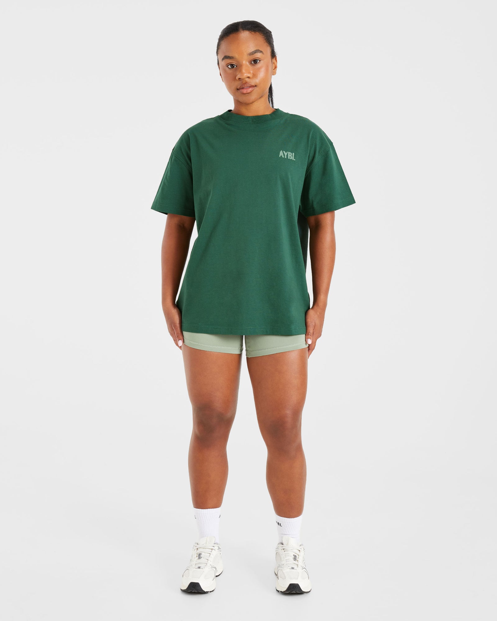 Athletics Strength Club Oversized T Shirt - Forest Green