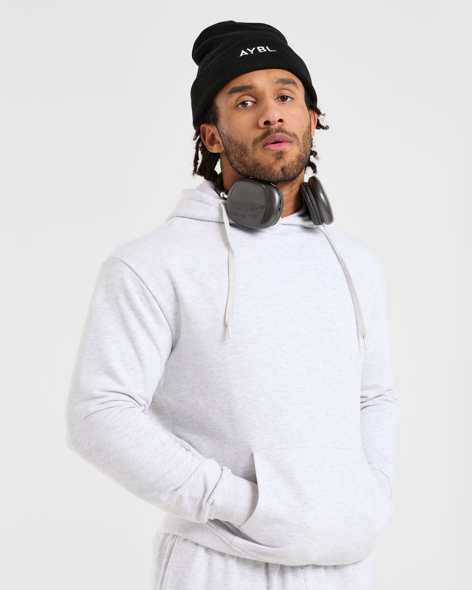 Essential Lightweight Hoodie - Grey Marl