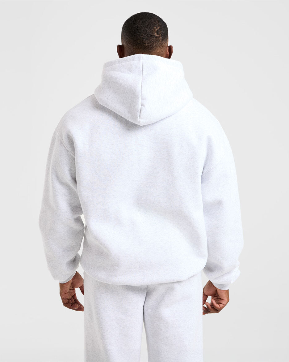 Athletics Oversized Hoodie - Grey Marl