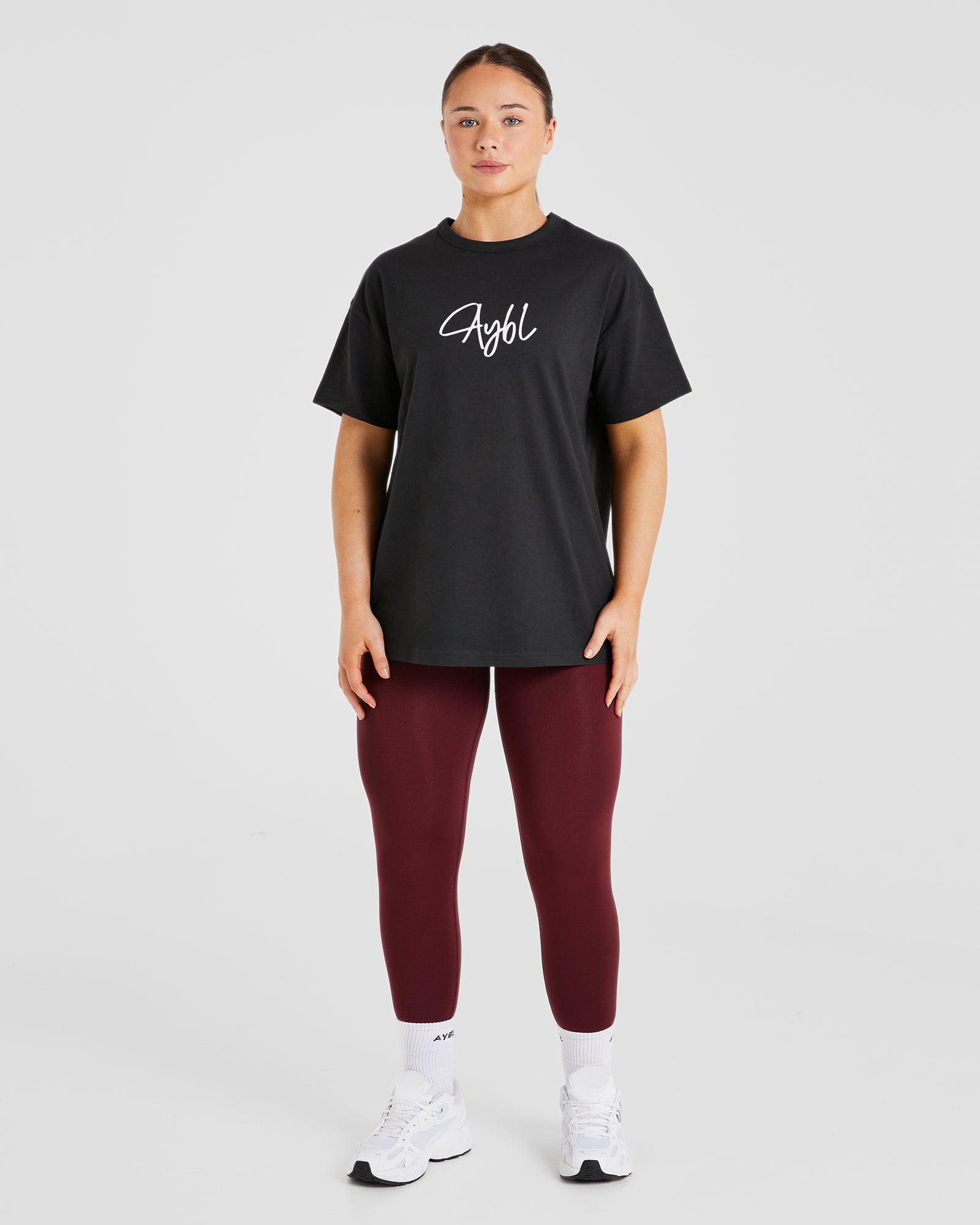 AYBL Calligraphy Oversized T Shirt - Black