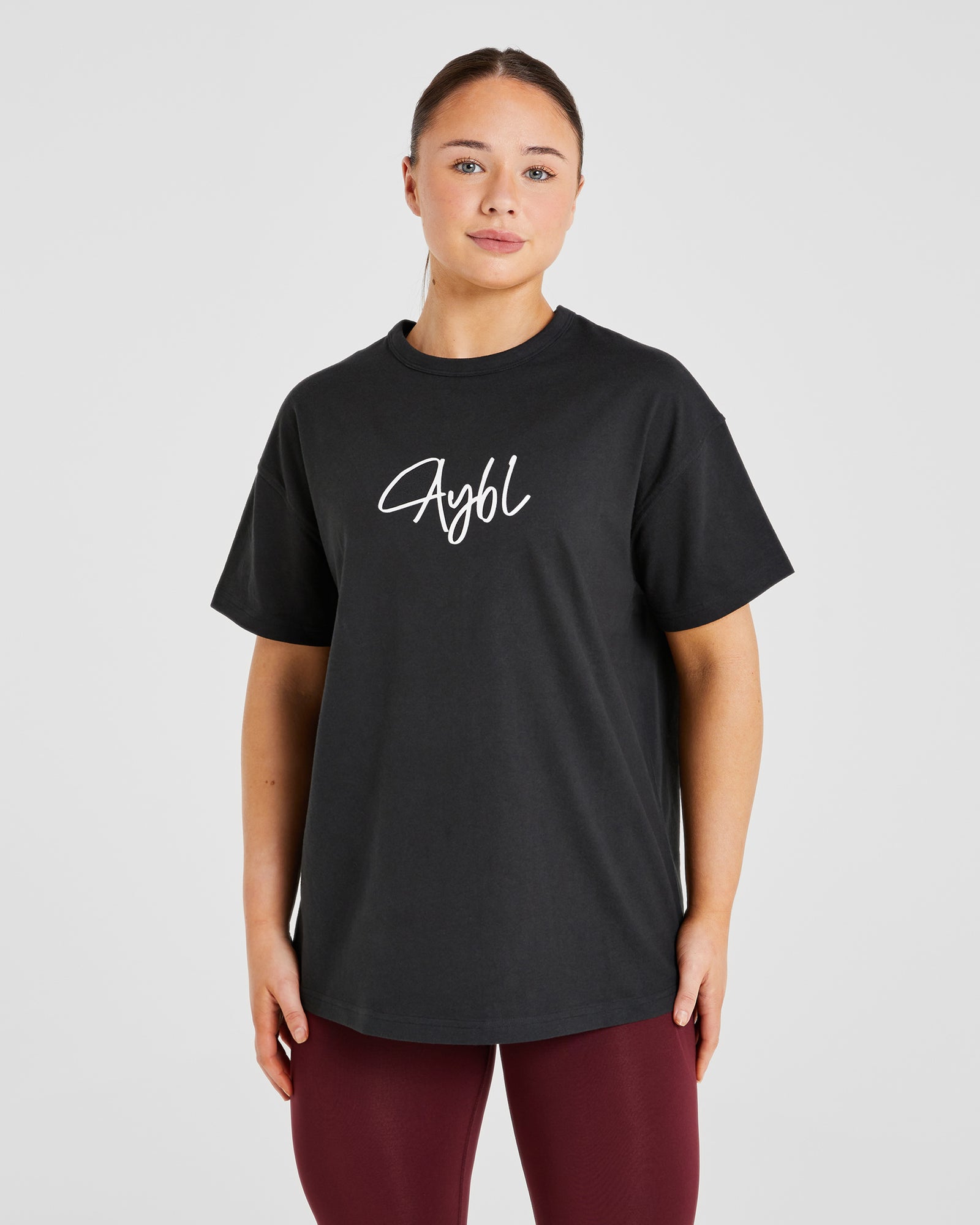 AYBL Calligraphy Oversized T Shirt - Black
