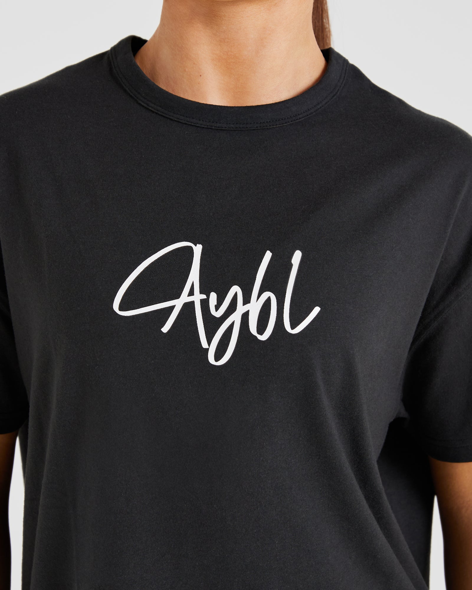 AYBL Calligraphy Oversized T Shirt - Black
