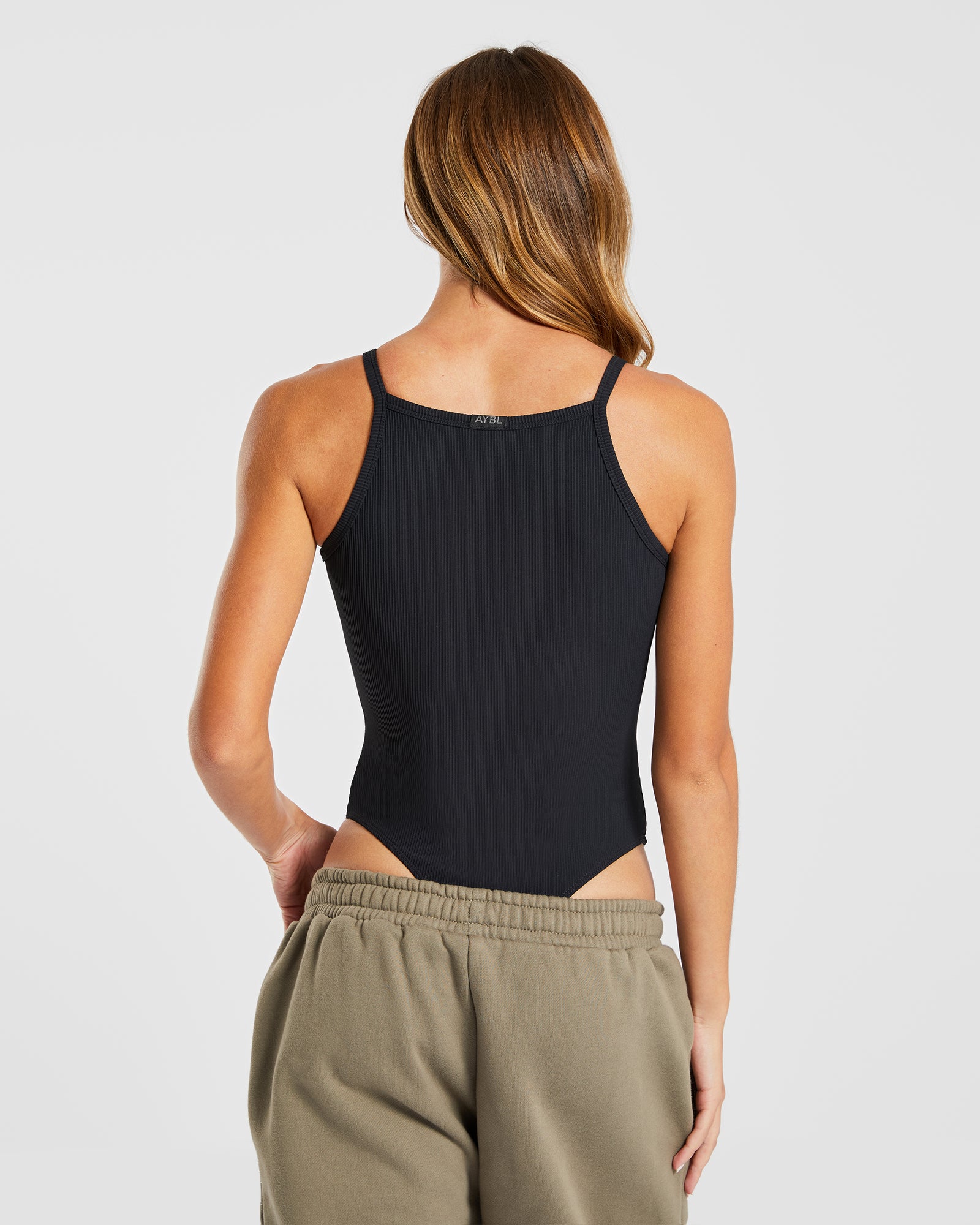 Sculpt Ribbed Bodysuit - Black