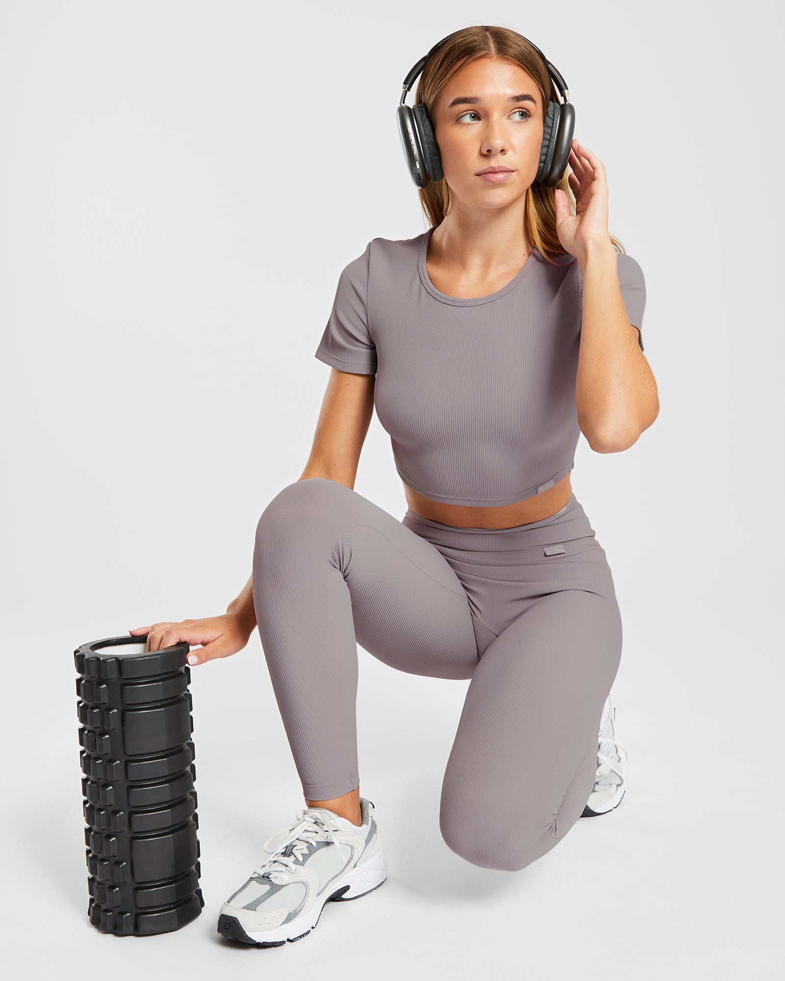 Sculpt Ribbed Leggings - Fog Grey