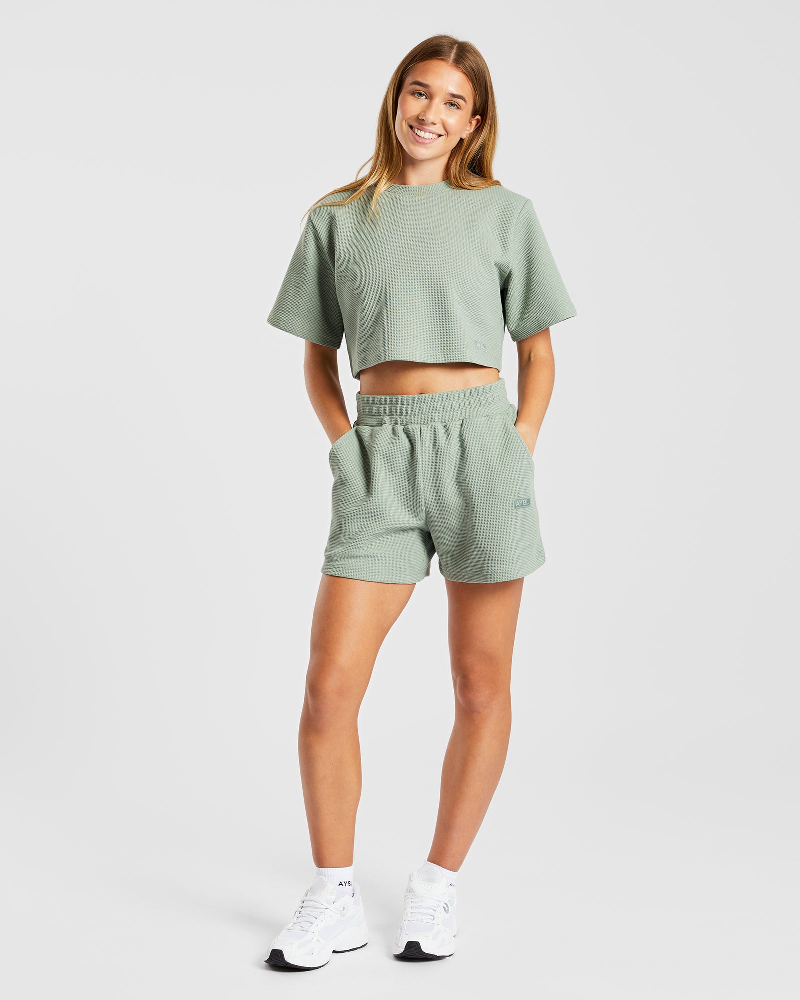 Waffle Shorts - Sage Green