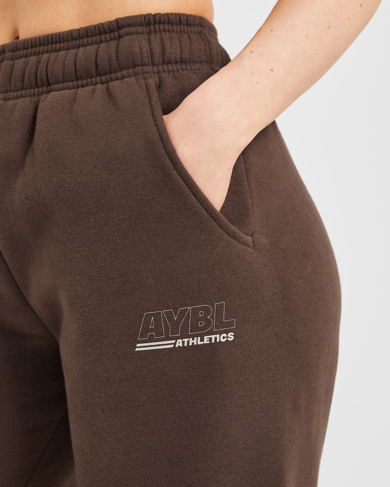Athletics Track Oversized Straight Leg Joggers - Brown/Sand
