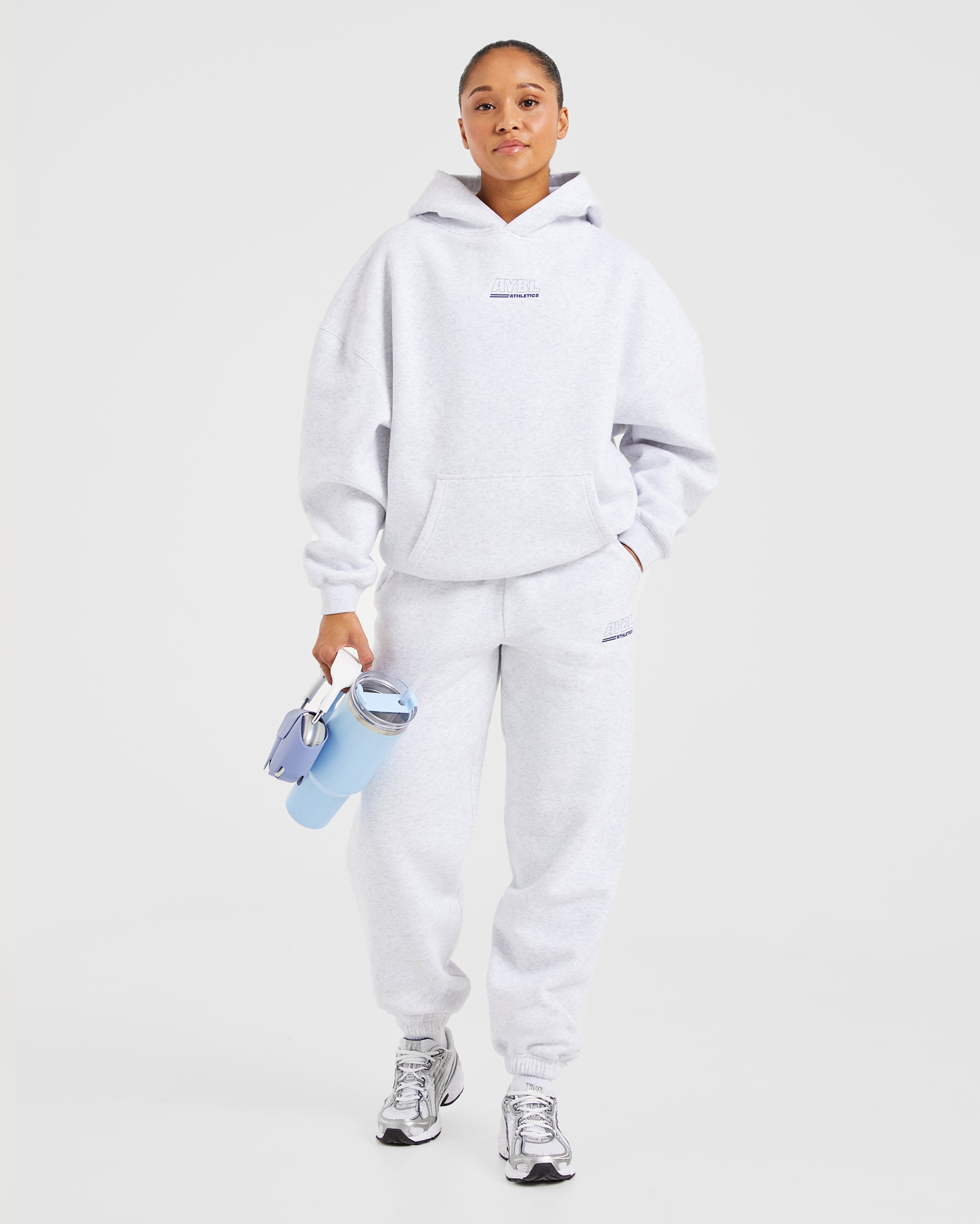 JD Athletics Track Oversized Joggers - Heather Grey/Navy (Copy)