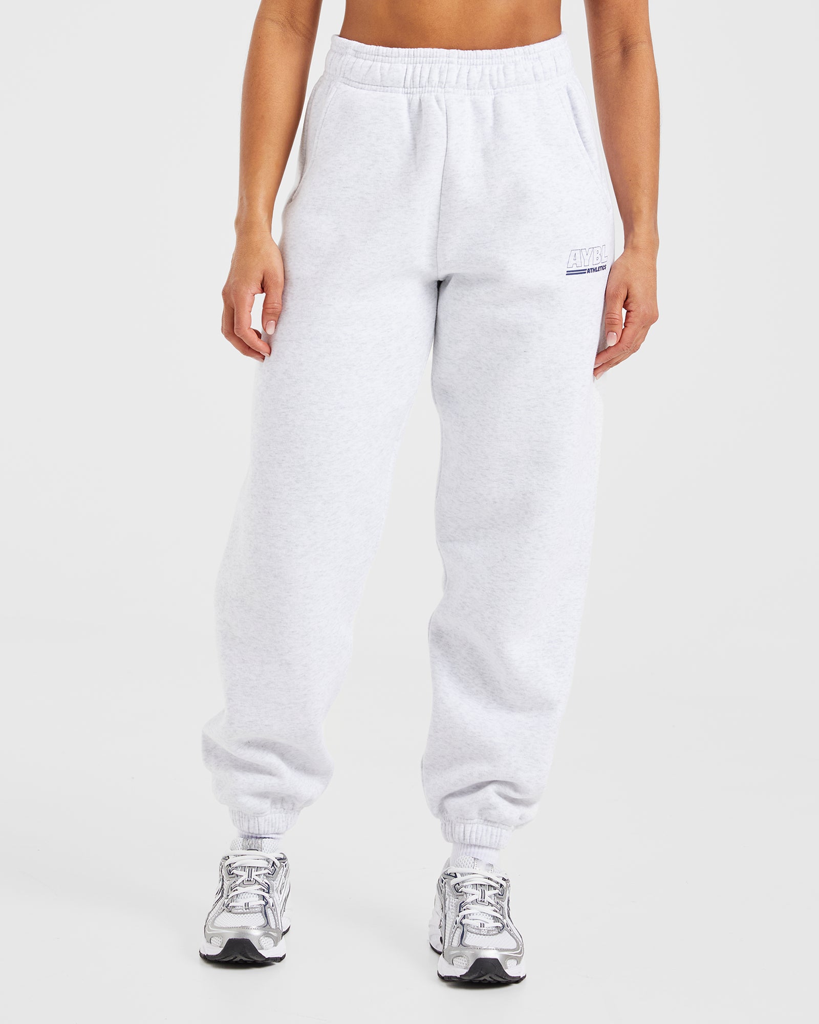 JD Athletics Track Oversized Joggers - Heather Grey/Navy (Copy)