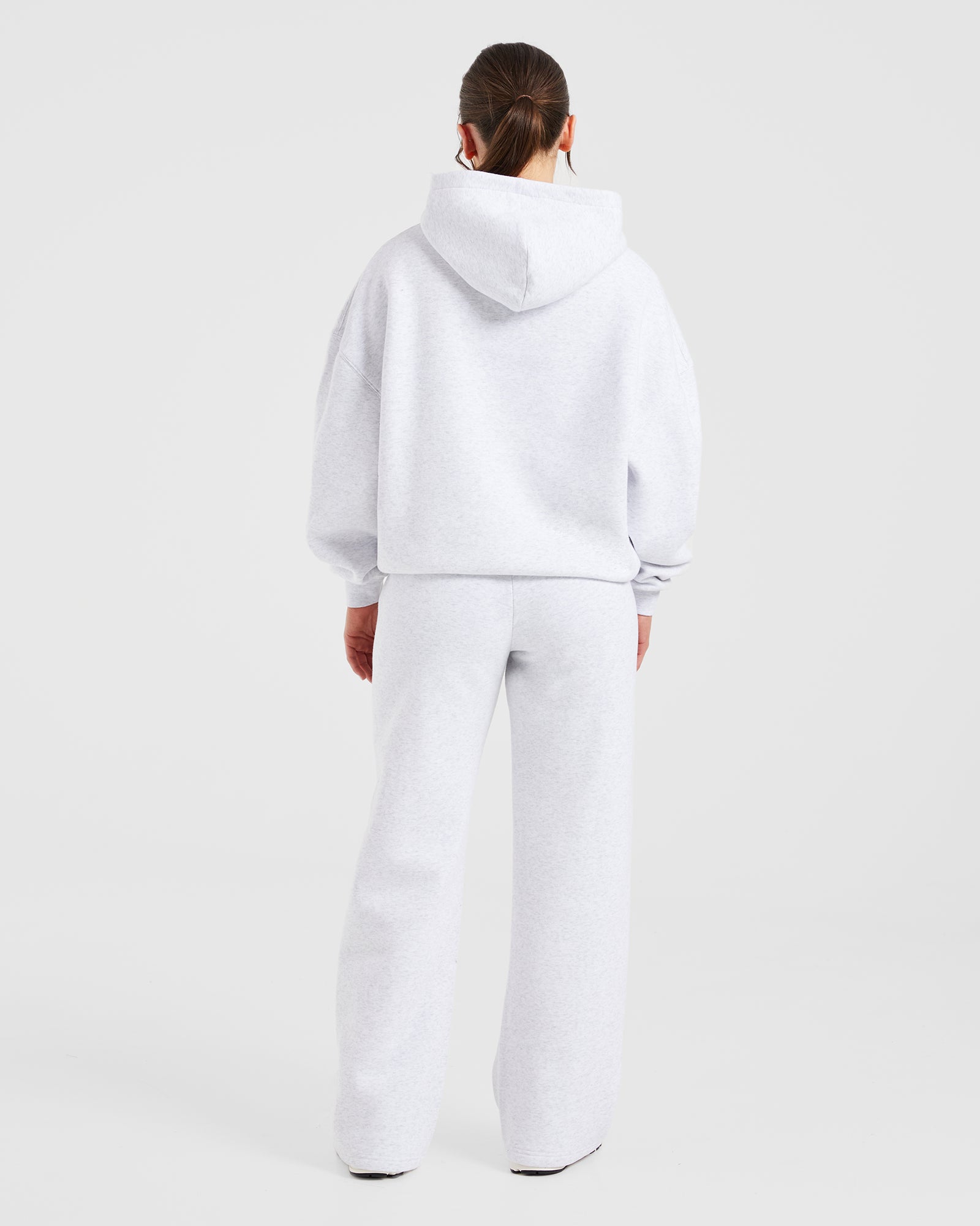 Varsity Embroidered Oversized Hoodie - Heather Grey