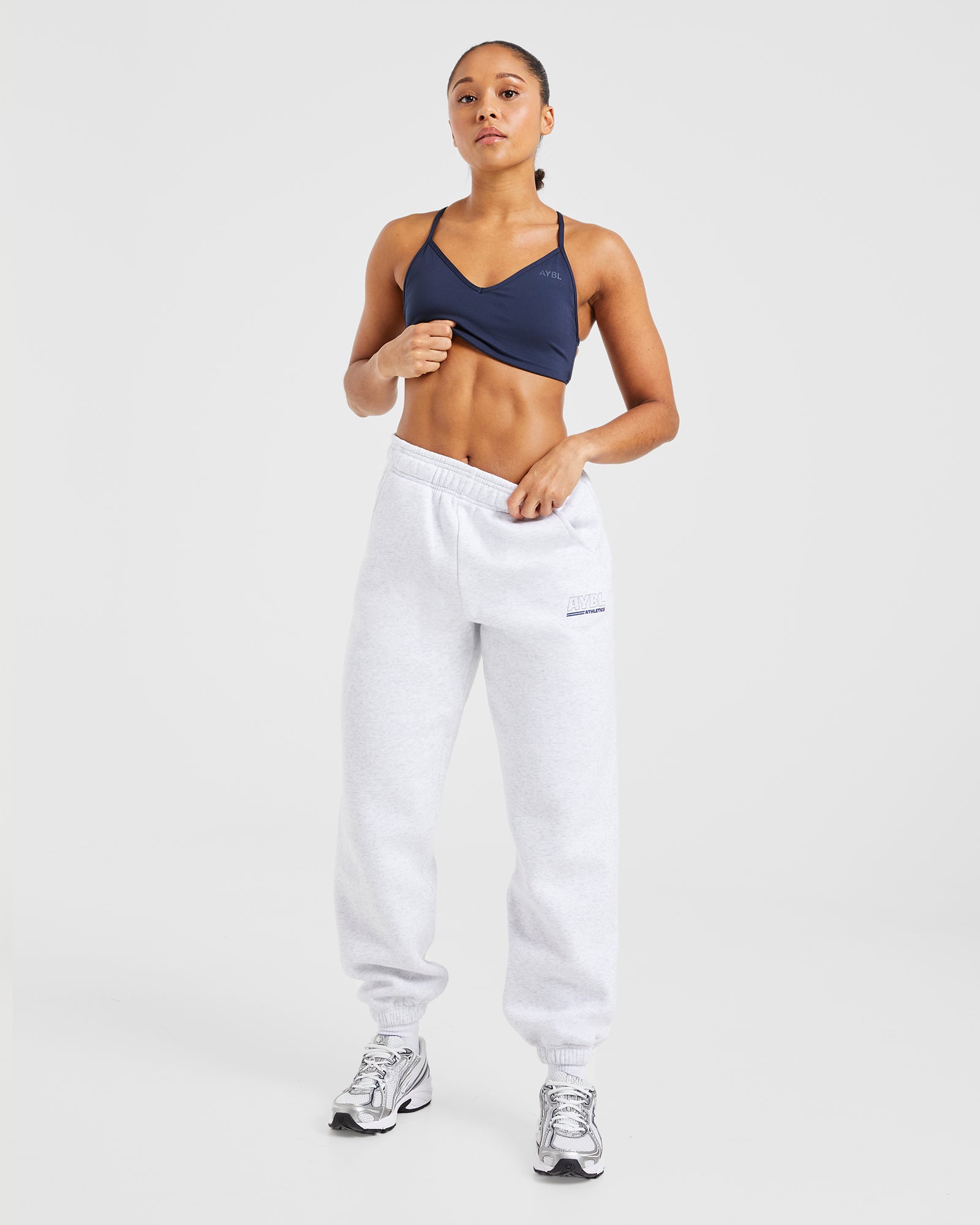 JD Athletics Track Oversized Joggers - Heather Grey/Navy (Copy)