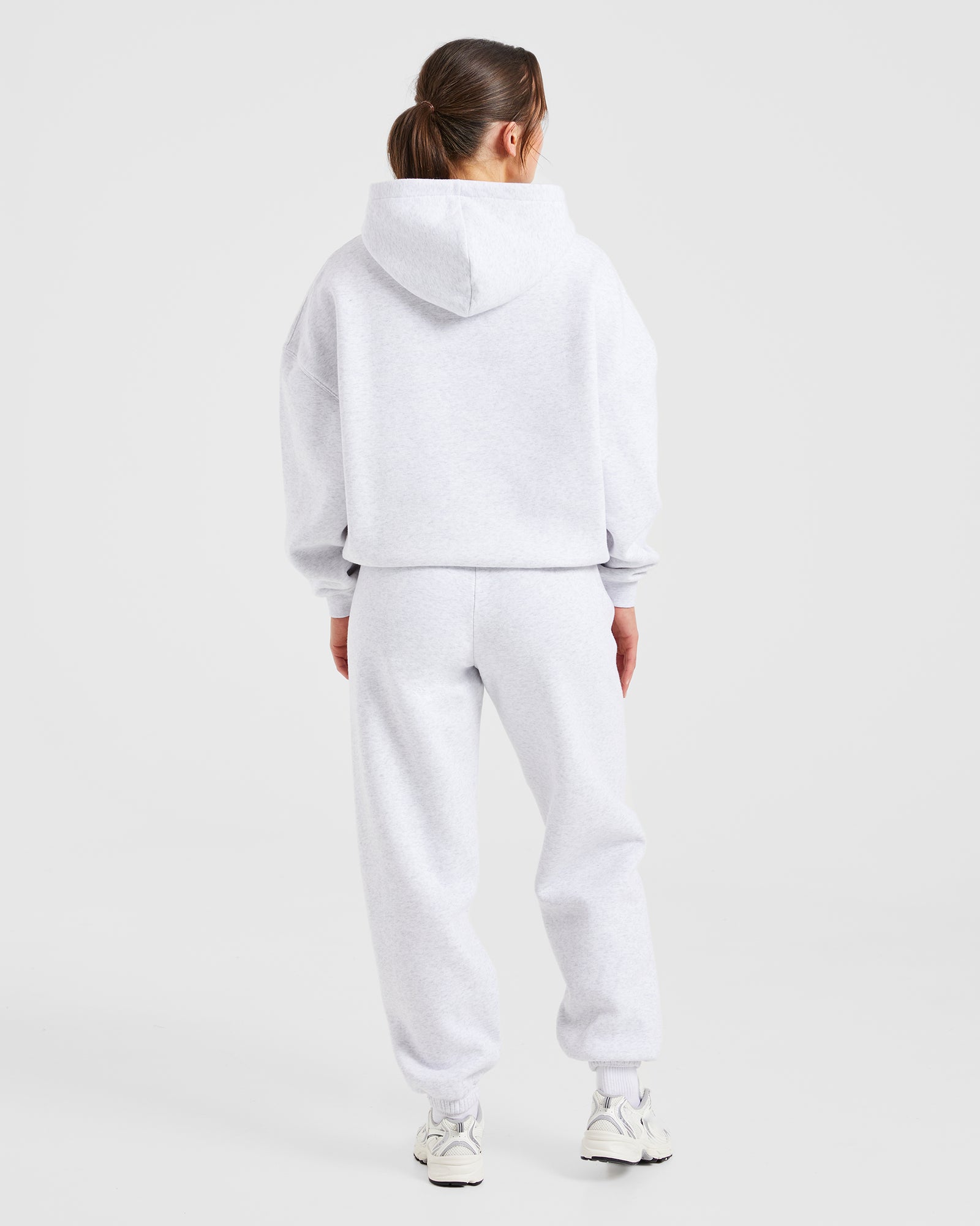 Varsity Embroidered Oversized Joggers - Heather Grey