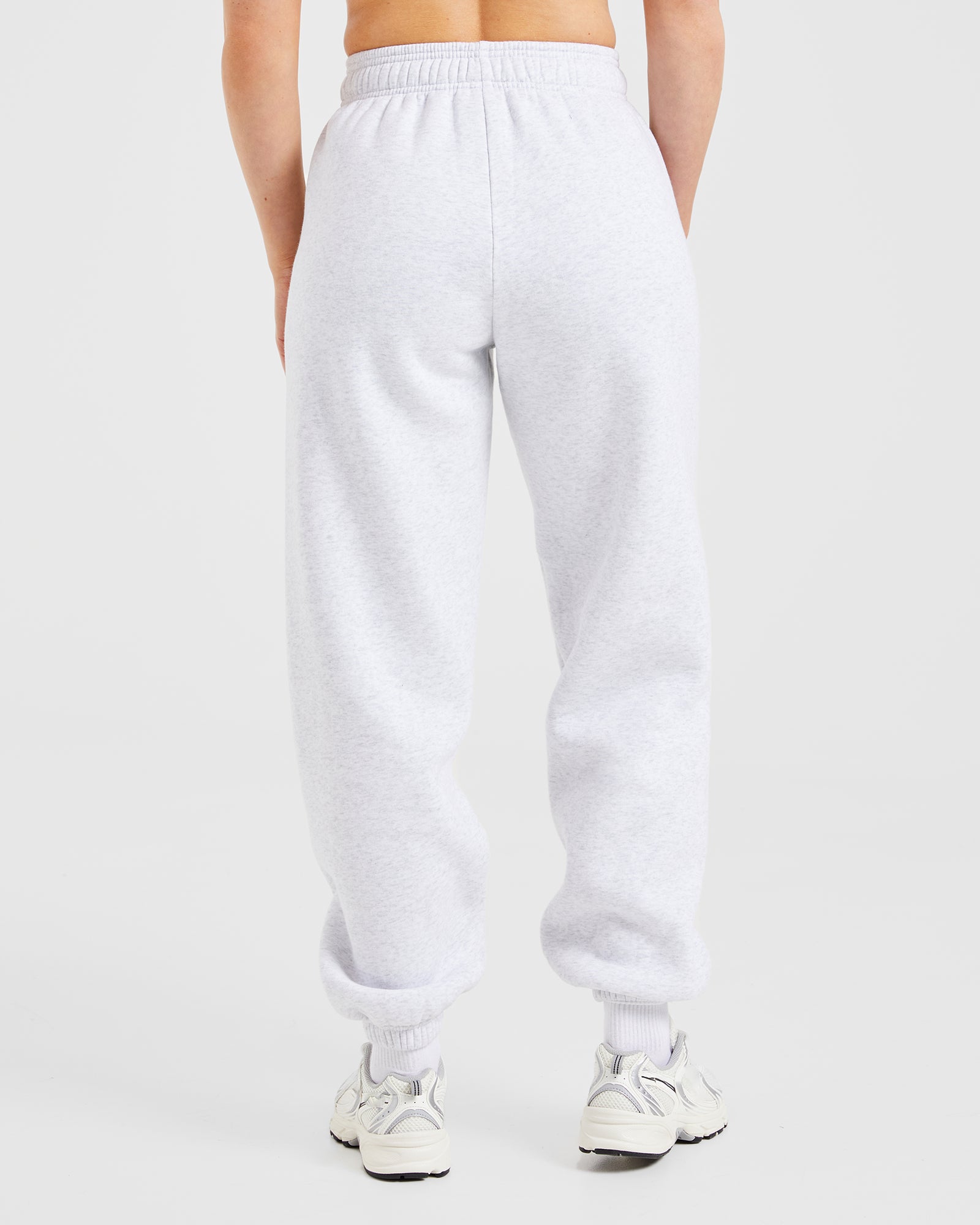 Varsity Embroidered Oversized Joggers - Heather Grey