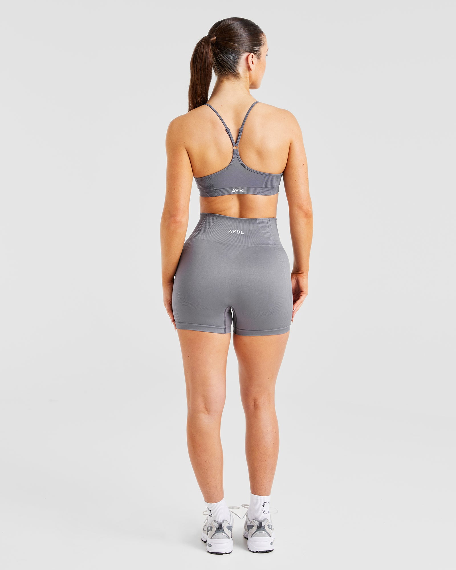 Balance V3 Seamless Strappy Sports Bra - Charcoal Grey