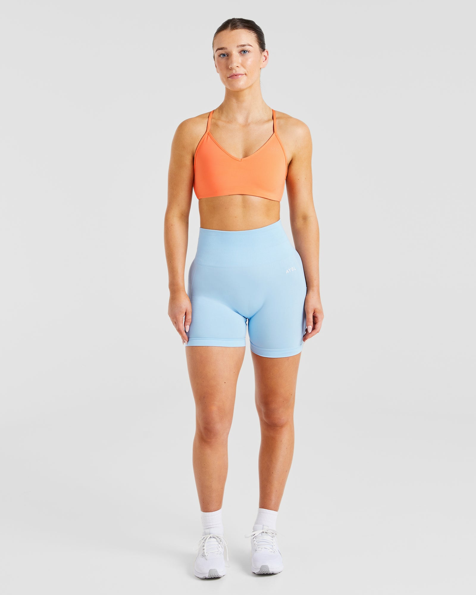 Essential Crossback Sports Bra - Papaya Orange