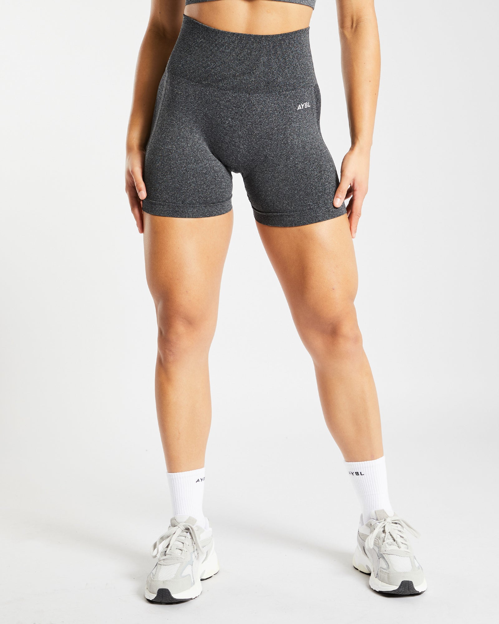 Empower Seamless Shorts - Black Marl - aybldev
