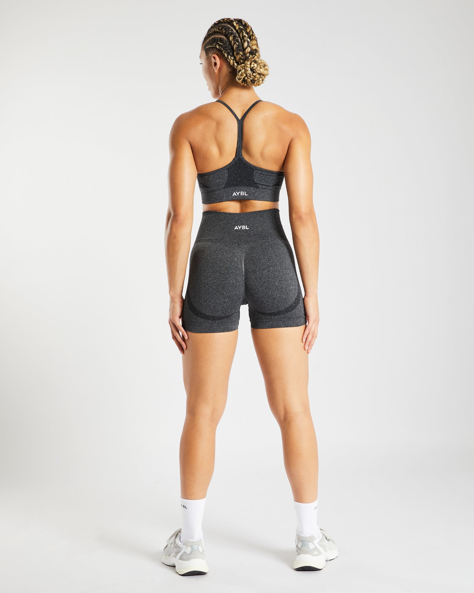 Empower Seamless Shorts - Black Marl - aybldev