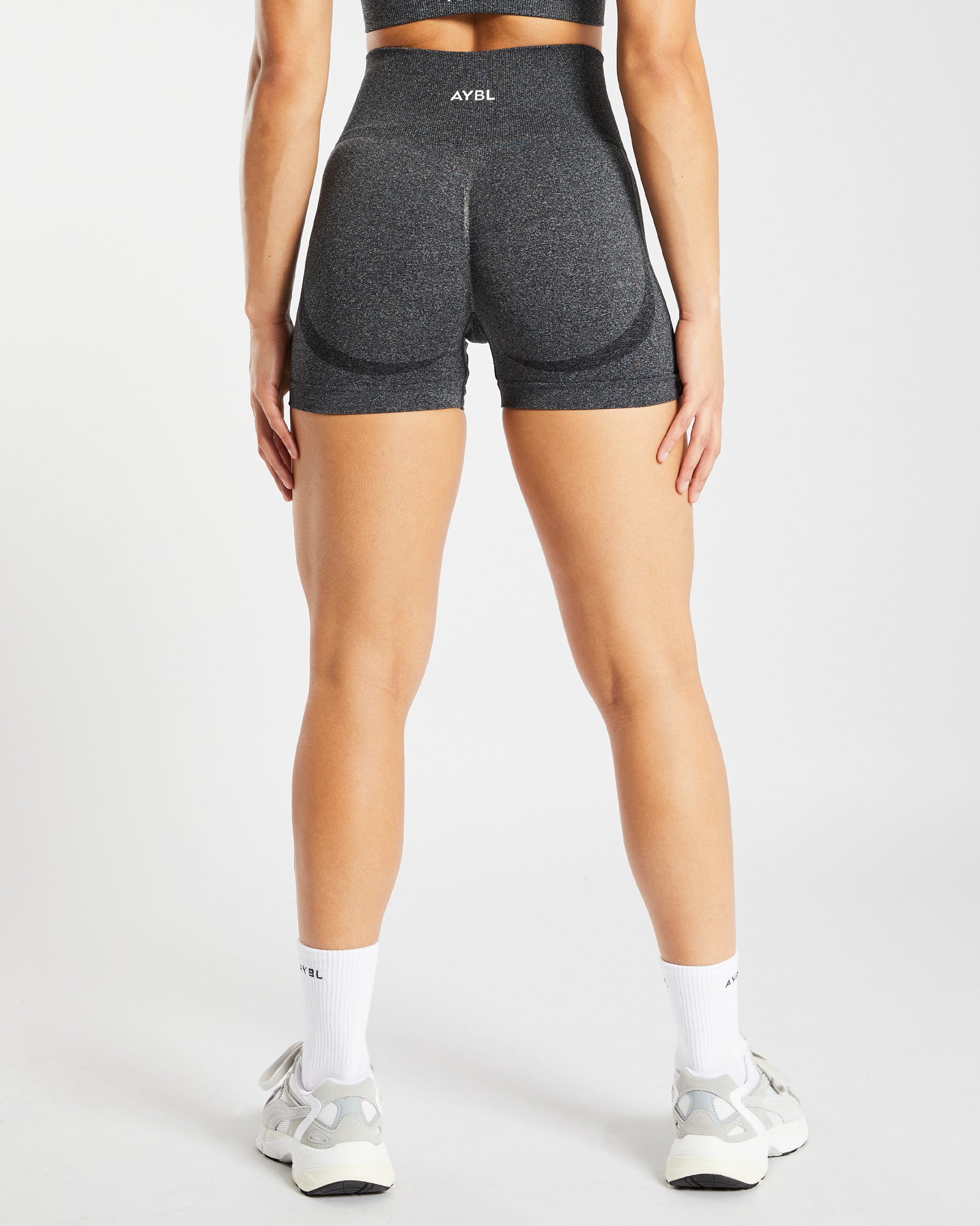 Empower Seamless Shorts - Black Marl - aybldev