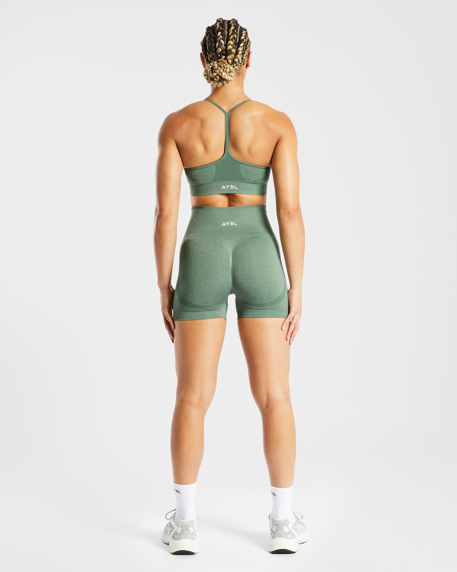 Empower Seamless Sports Bra - Olive Marl - aybldev