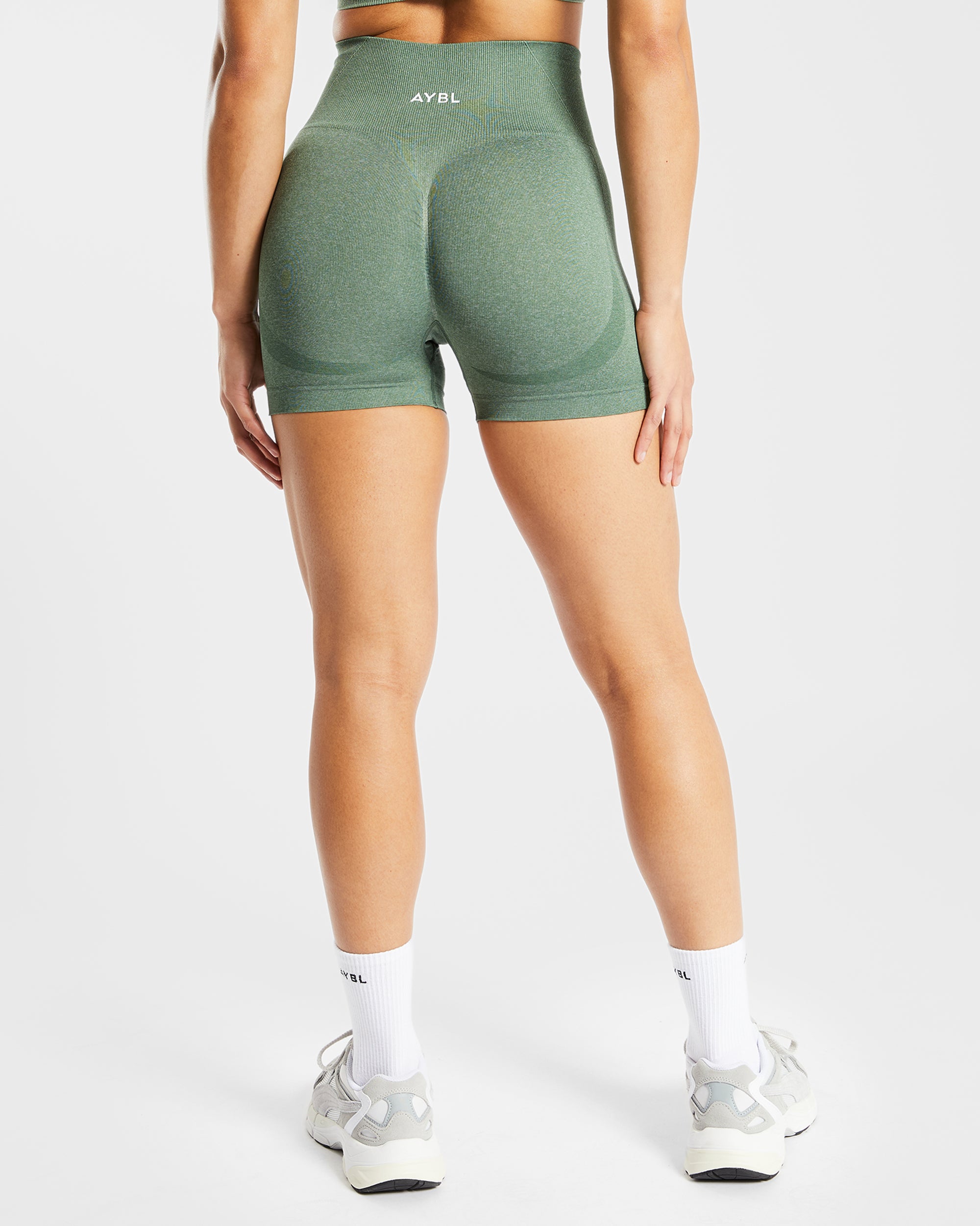 Empower Seamless Shorts - Olive Marl - aybldev