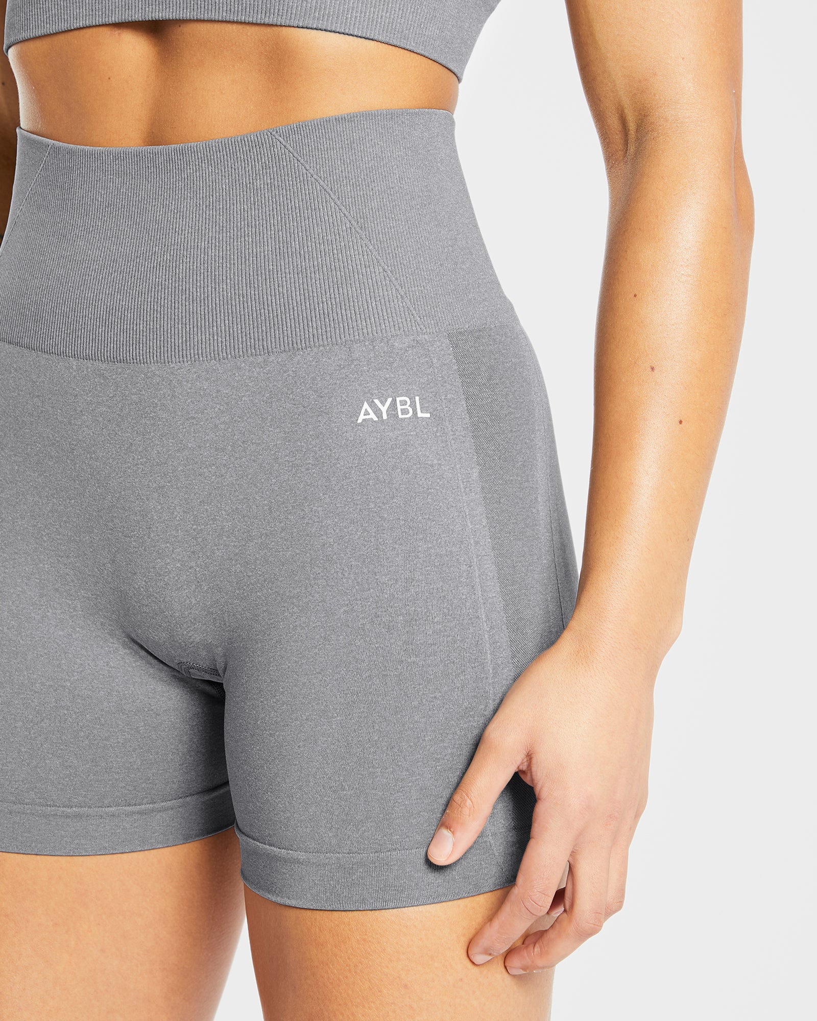 Empower Seamless Shorts - Grey Marl - aybldev