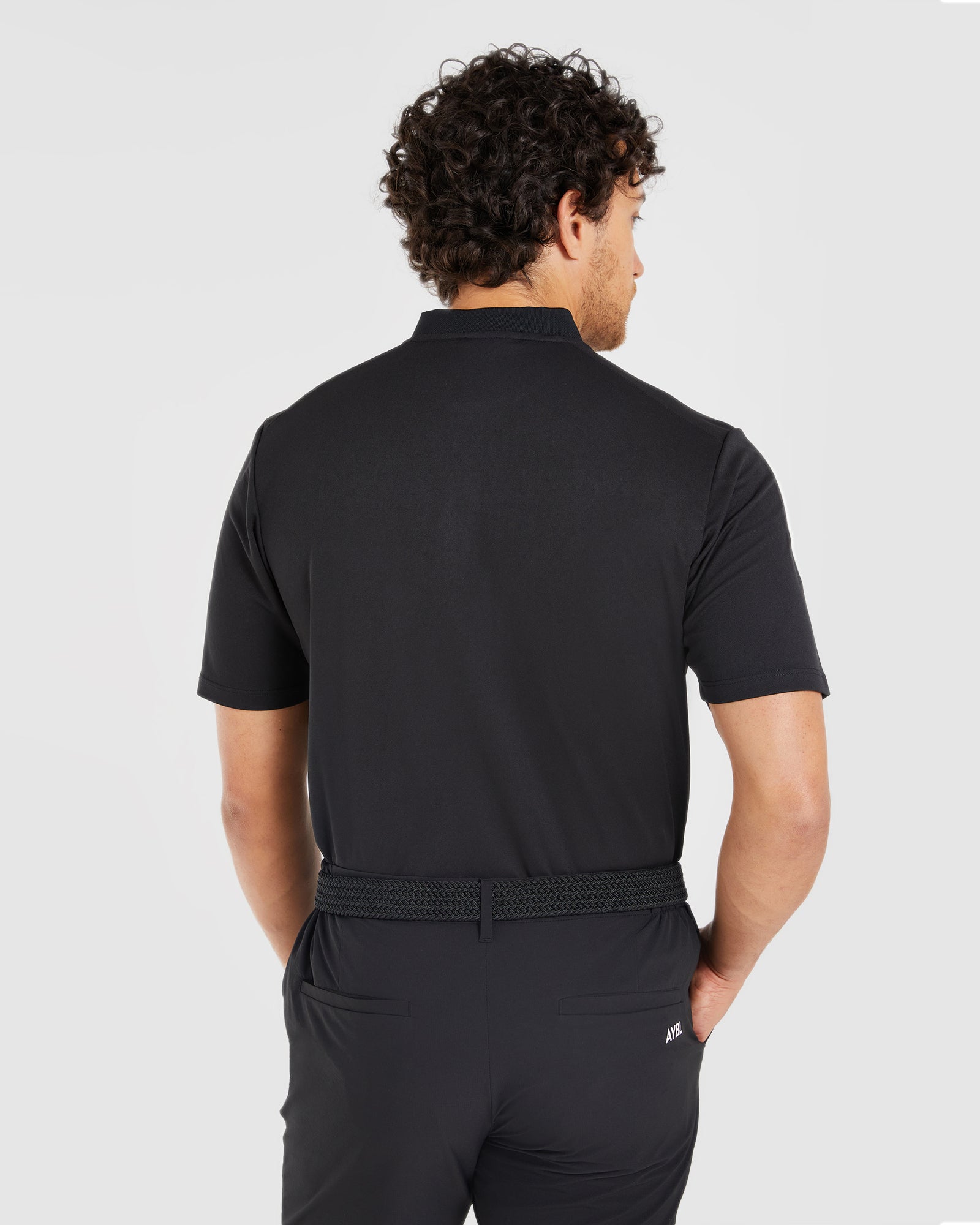 Performance Collarless Polo - Black