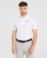 Performance Collarless Polo - White