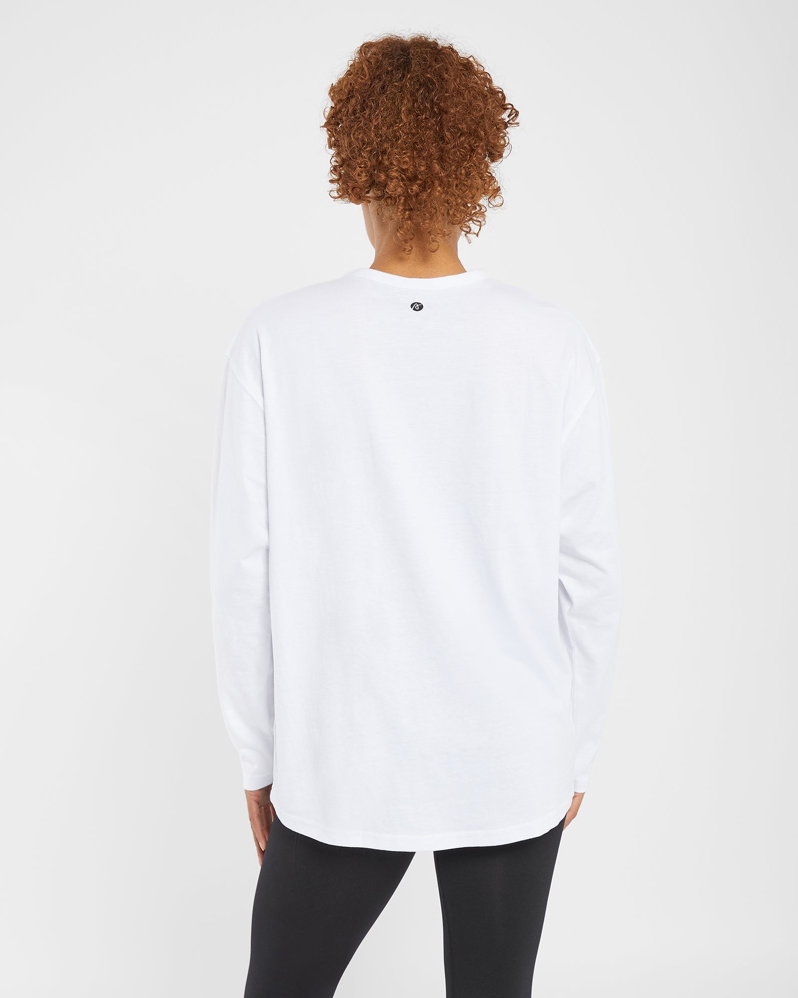 Essential Oversized Long Sleeve T Shirt - White