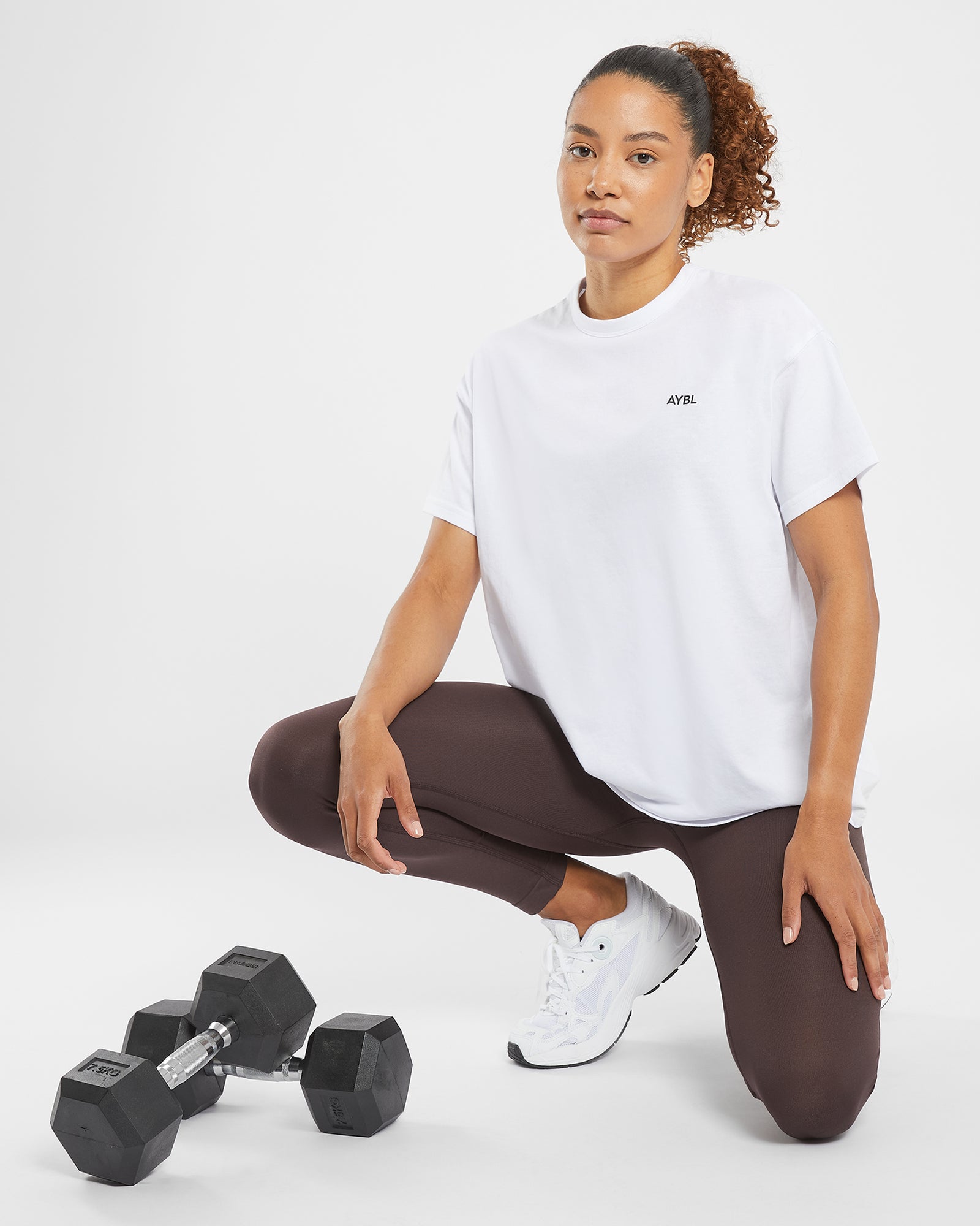 Essential übergroßes T-Shirt – Weiß