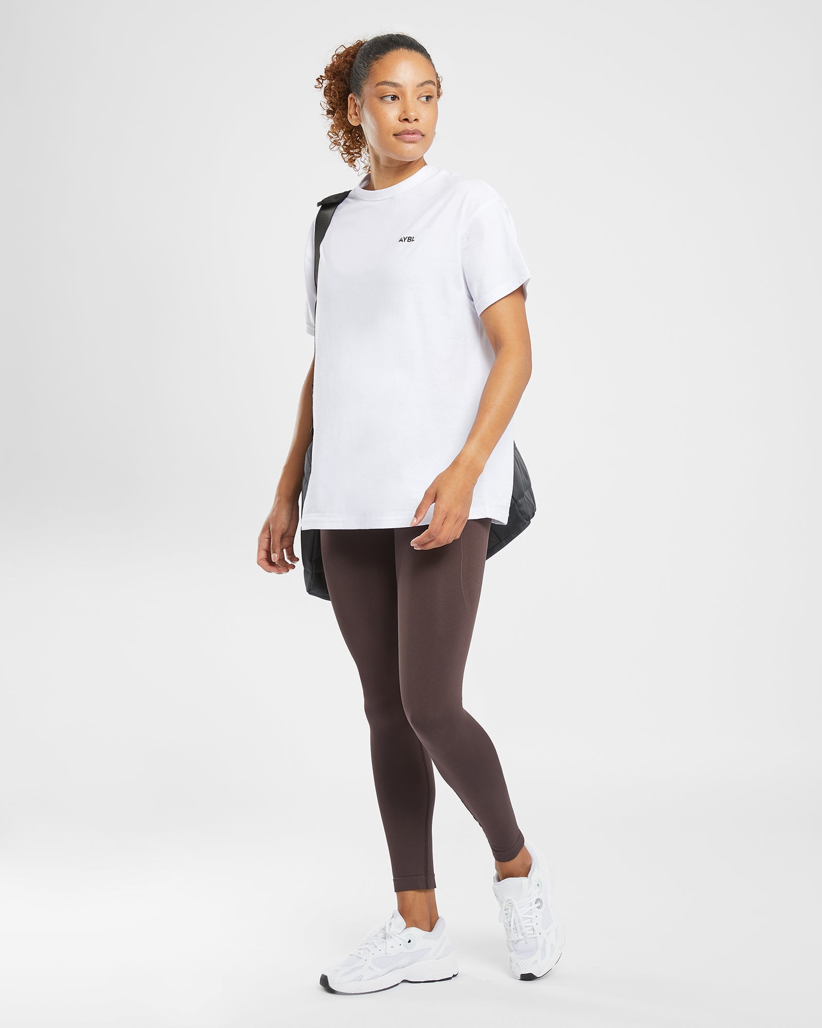 Essential übergroßes T-Shirt – Weiß