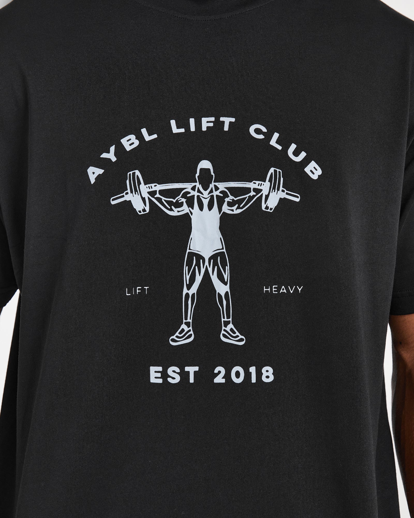 Lift Club Oversized T Shirt - Black