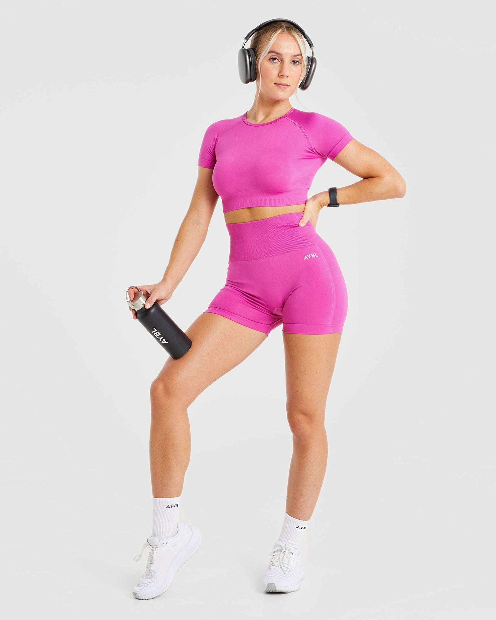 Empower Seamless Crop Top - Magenta