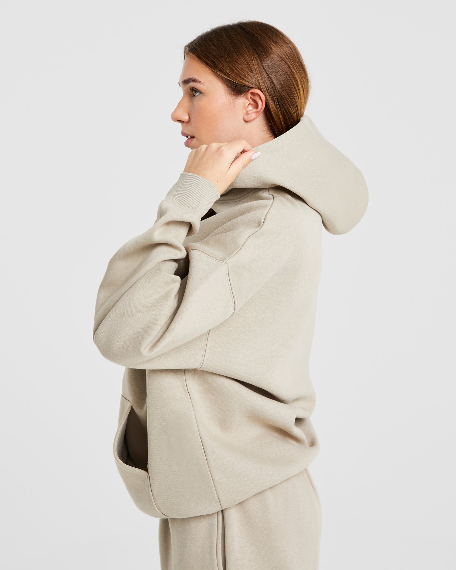 Premium Oversized Hoodie - Light Taupe