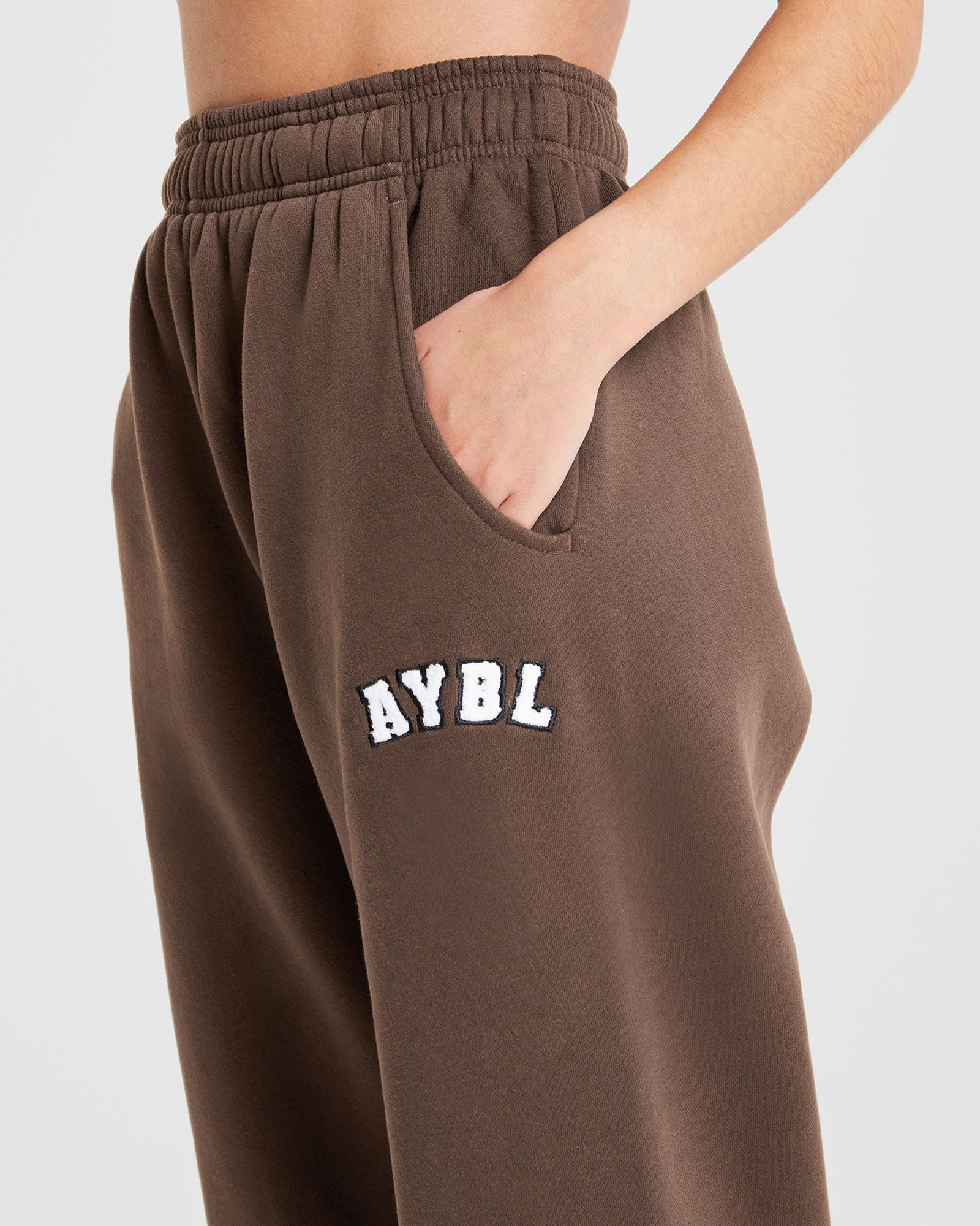 Varsity Oversized Joggers - Brown