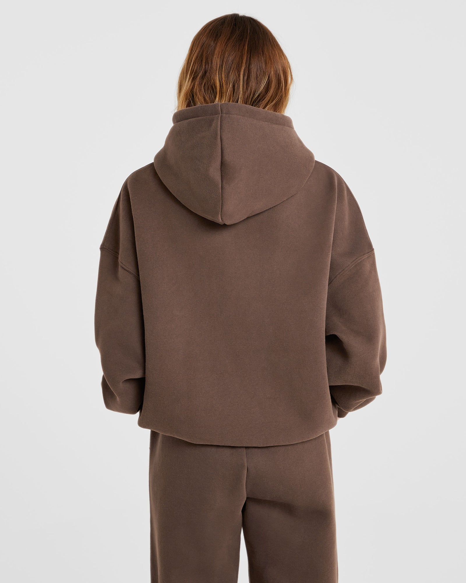 Varsity Oversized Hoodie - Brown